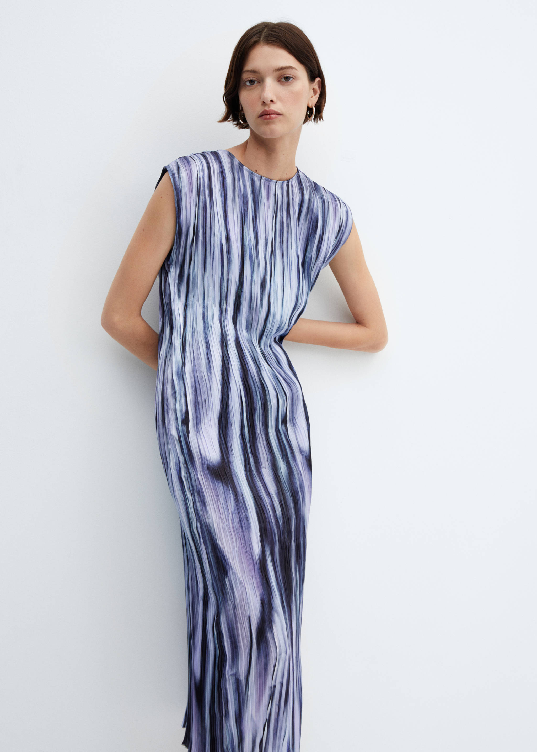 Tie-dye pleated dress - Medium plane