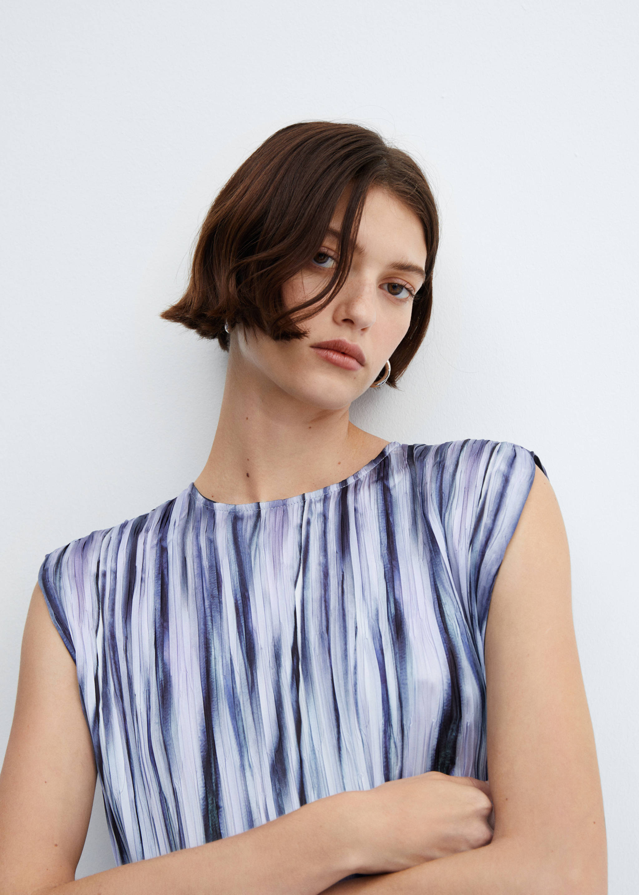 Tie-dye pleated dress - Details of the article 1