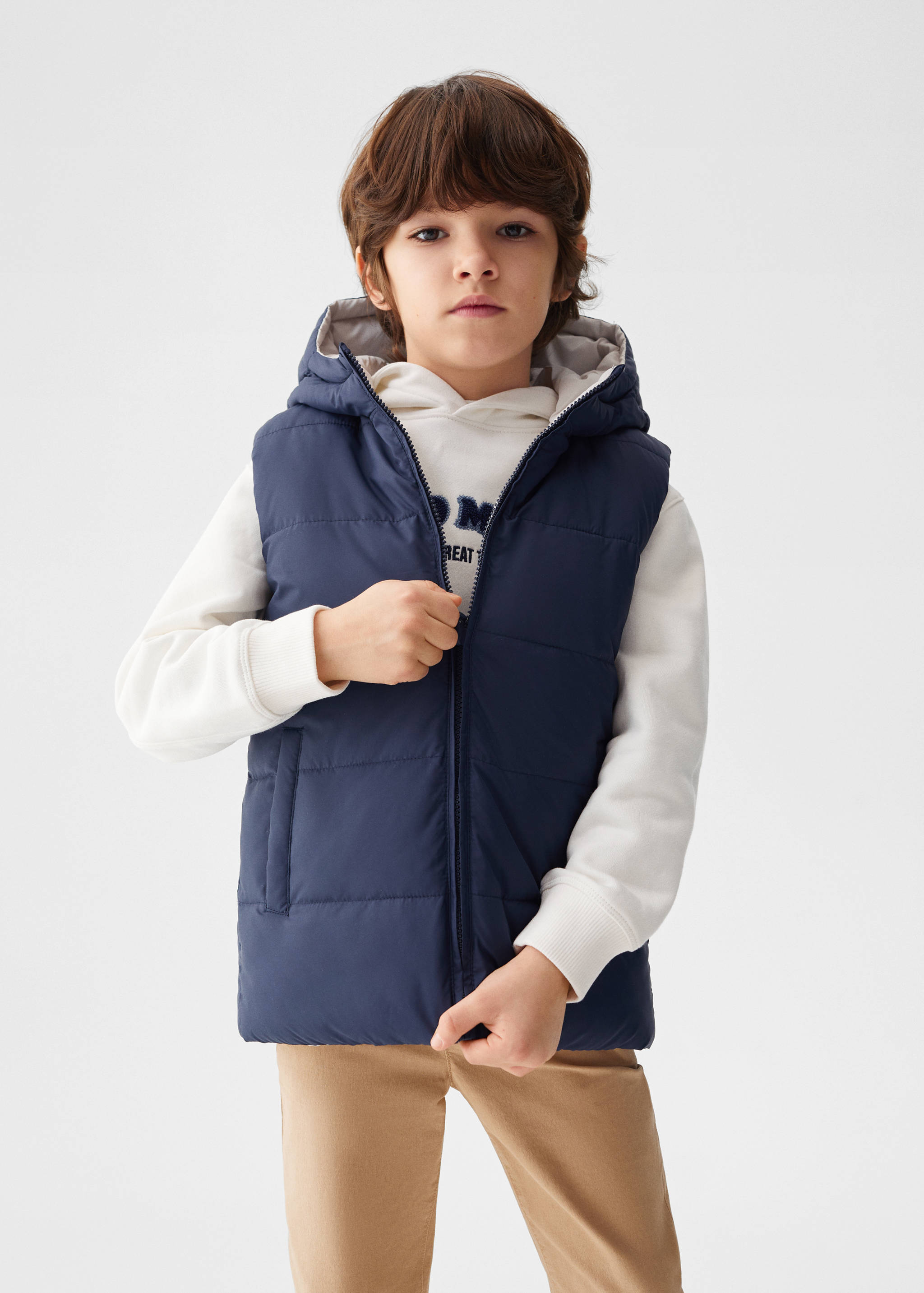 双面间棉马甲 - null