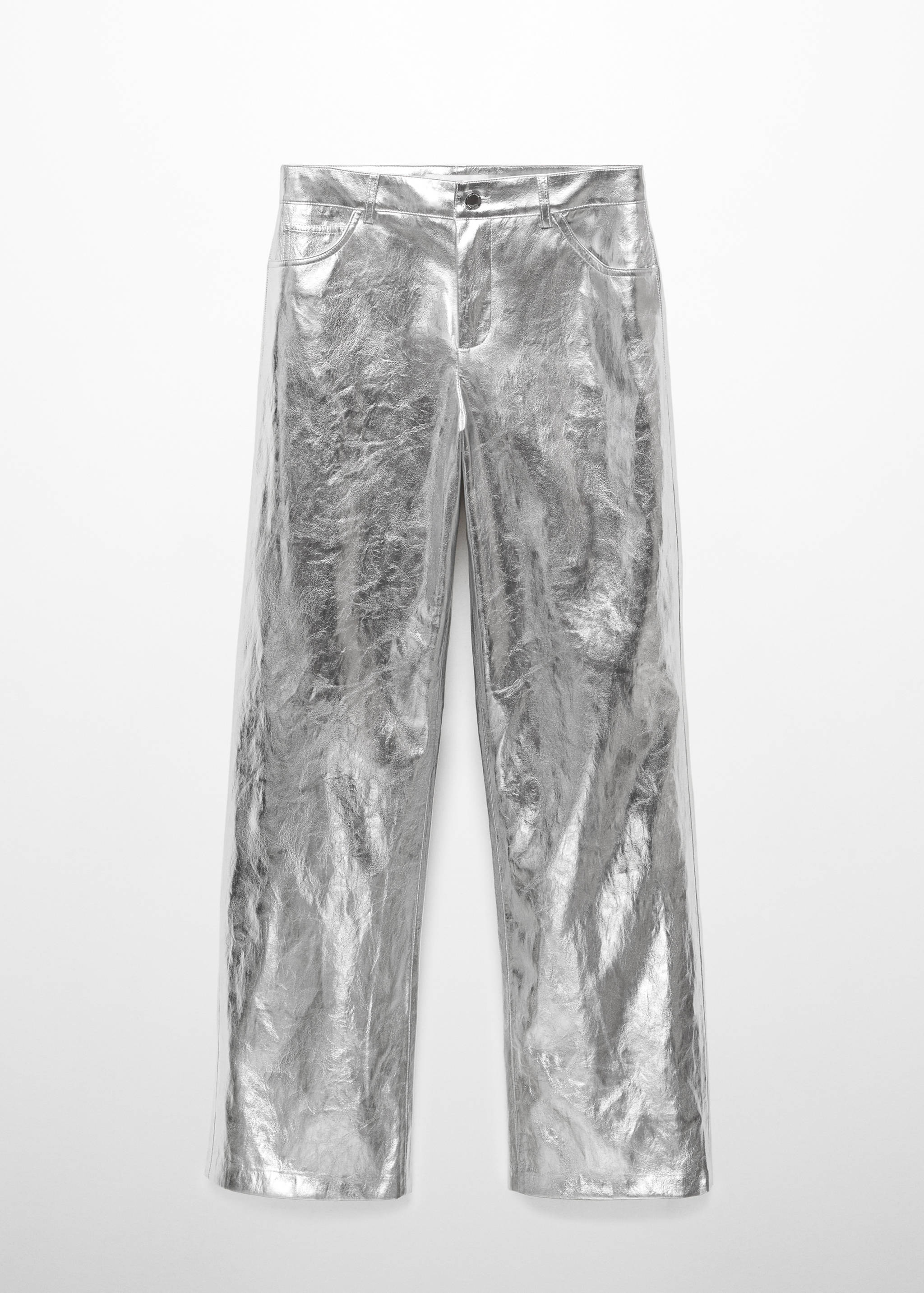 Metalised wide leg trousers - Article without model