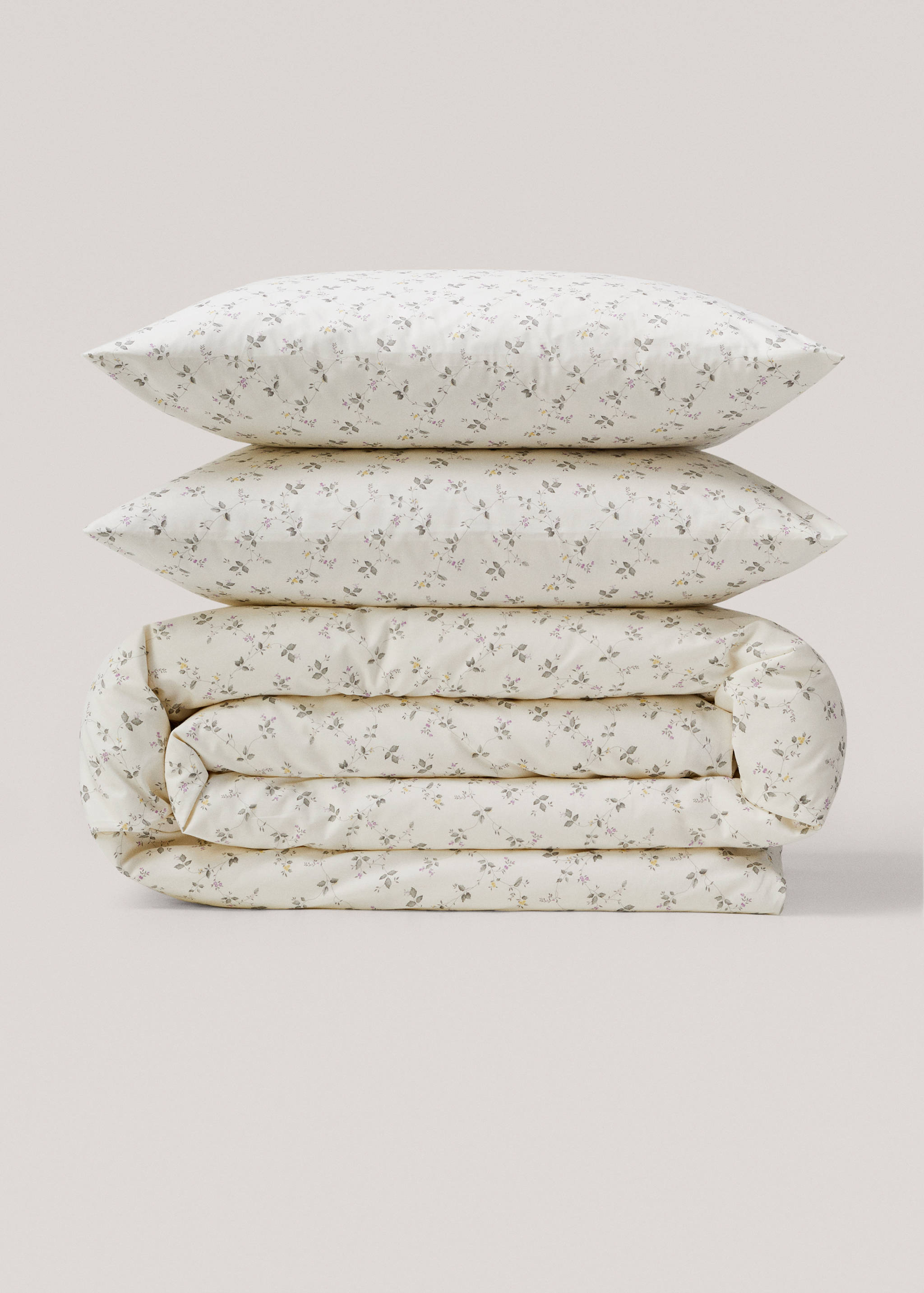 Funda nórdica reversible flores y rayas cama 180cm - Artículo sin modelo