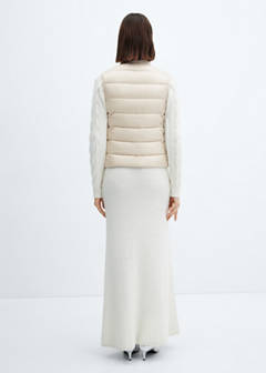 Ultra-light quilted gilet — Ecru 3