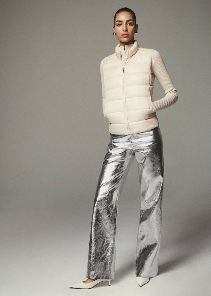Ultra-light quilted gilet — Ecru