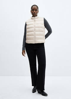 Ultra-light quilted gilet — Ecru 7