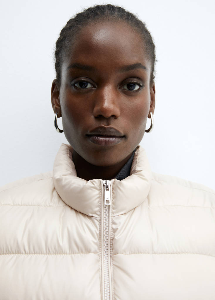 Ultra-light quilted gilet — Ecru