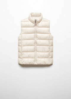 Ultra-light quilted gilet — Ecru 10