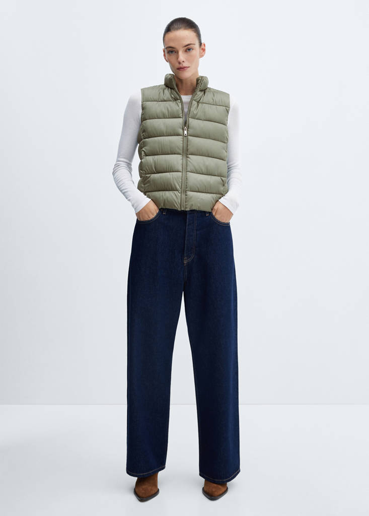 Ultra-light quilted gilet — Green