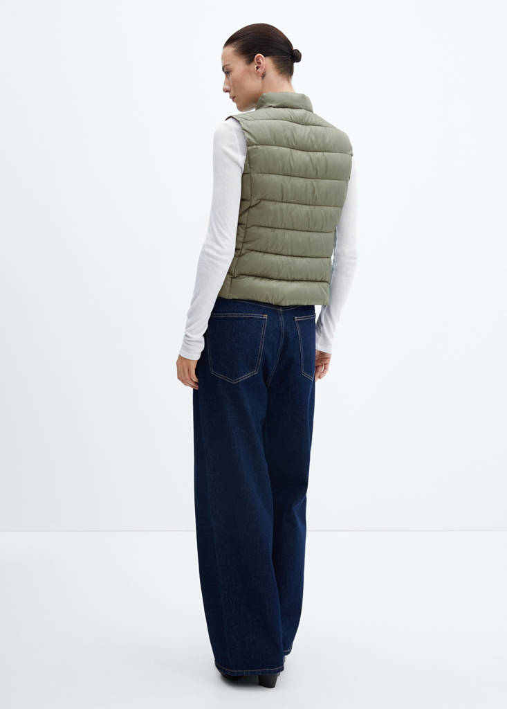 Ultra-light quilted gilet — Green