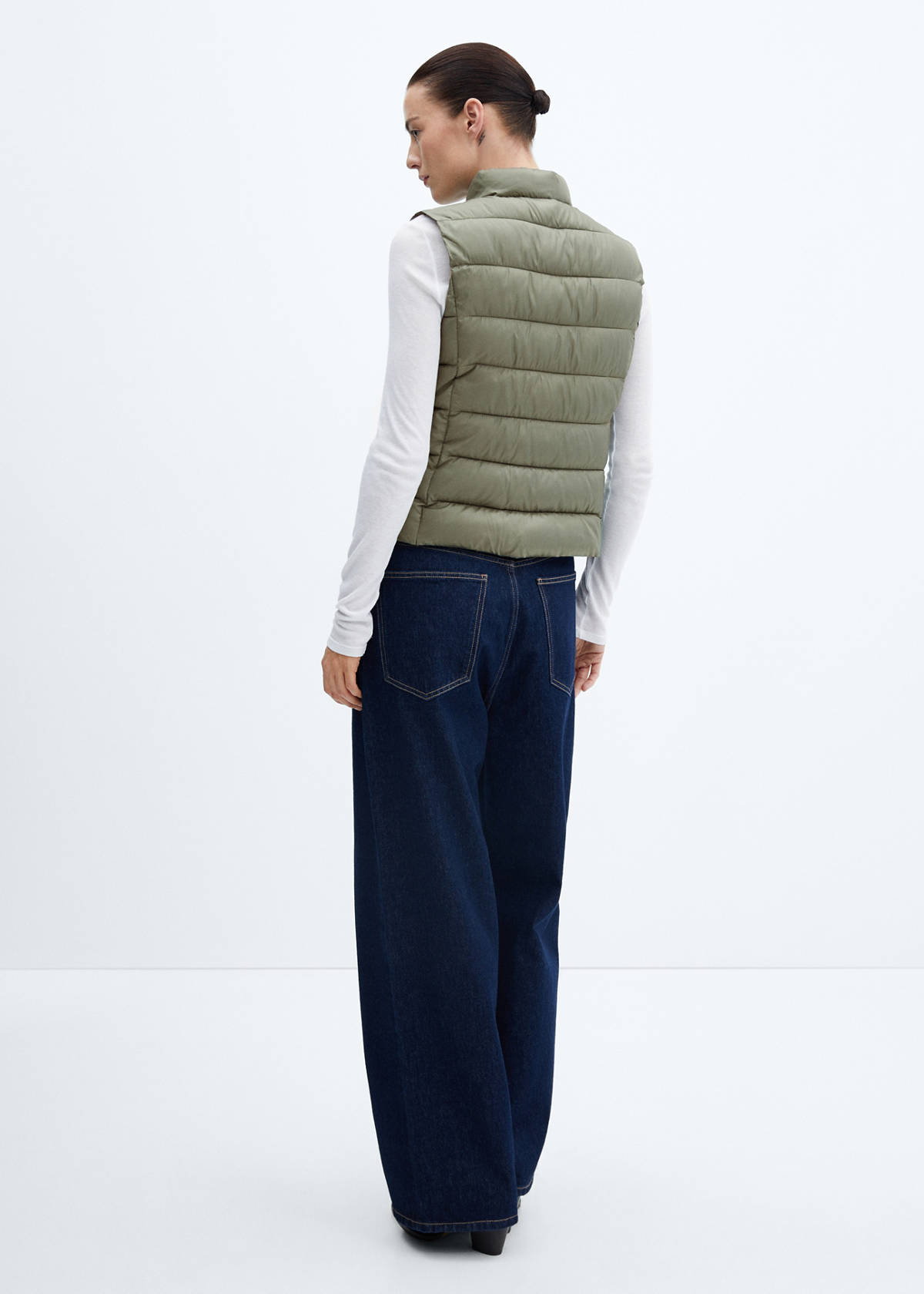 Ultra-light quilted gilet — Green
