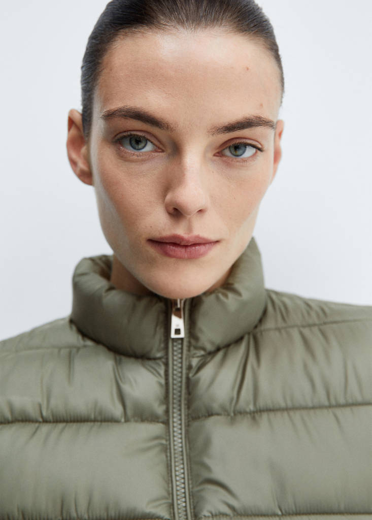 Ultra-light quilted gilet — Green