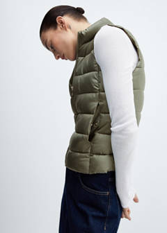 Ultra-light quilted gilet — Green 5