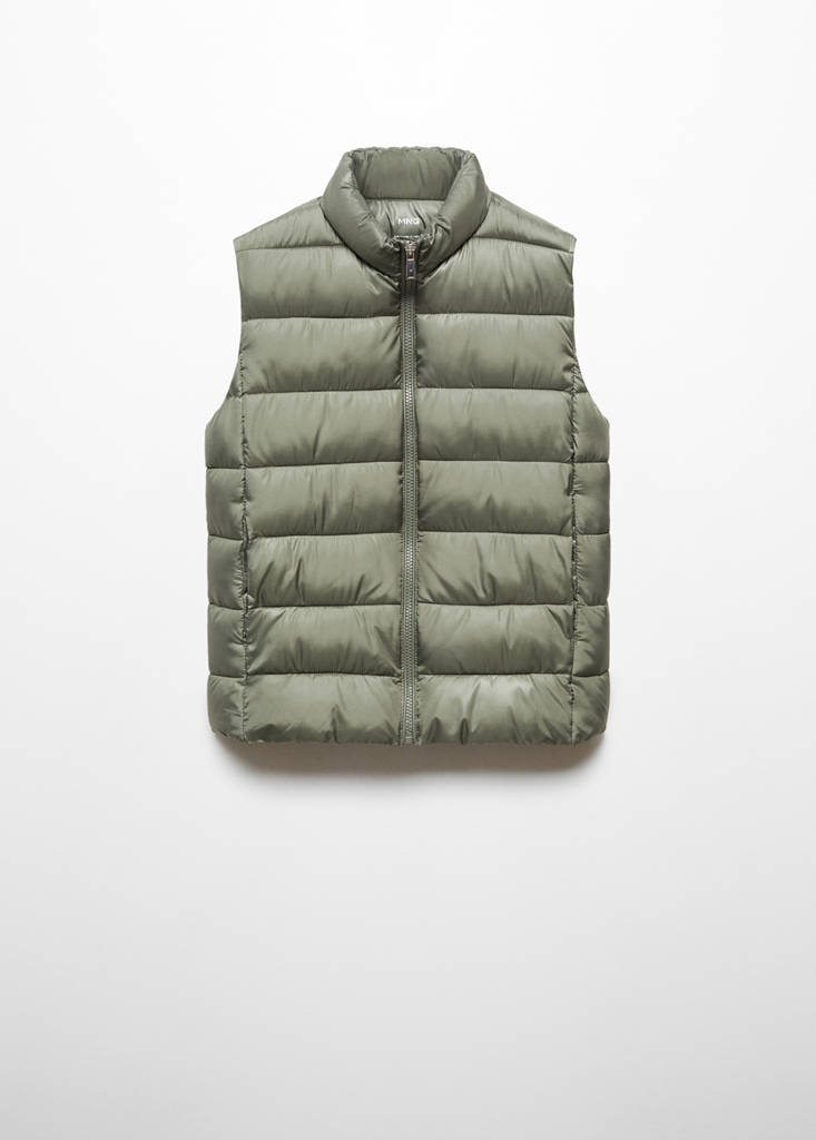 Ultra-light quilted gilet — Green