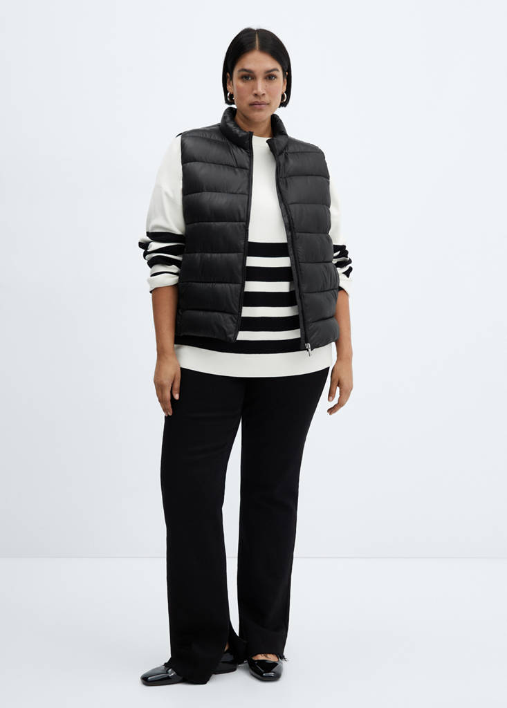 Ultra-light quilted gilet — Black