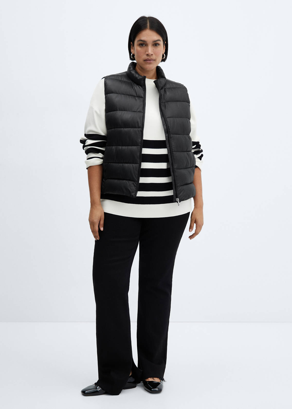 Ultra-light quilted gilet — Black