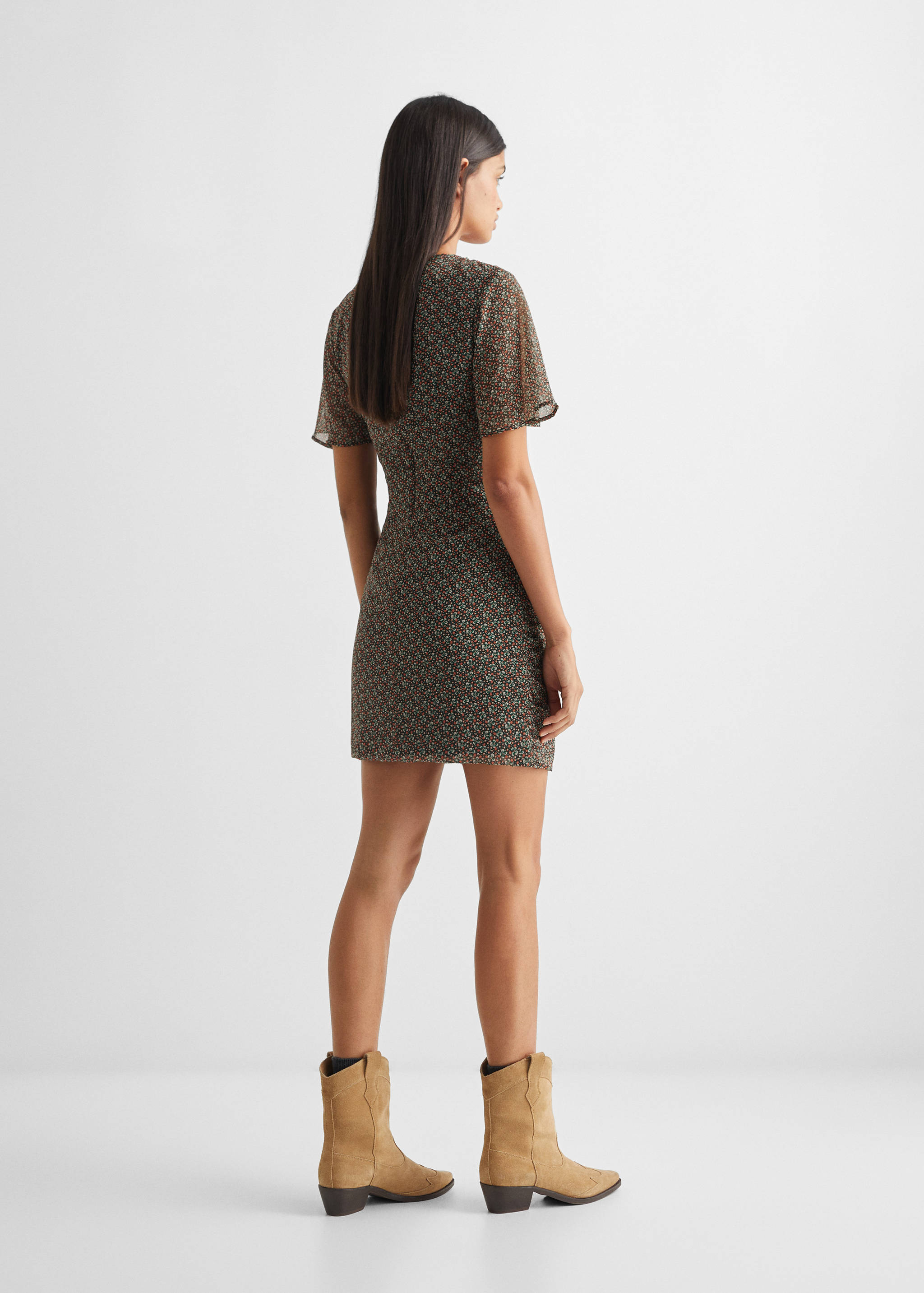 Printed chiffon dress - Reverse of the article