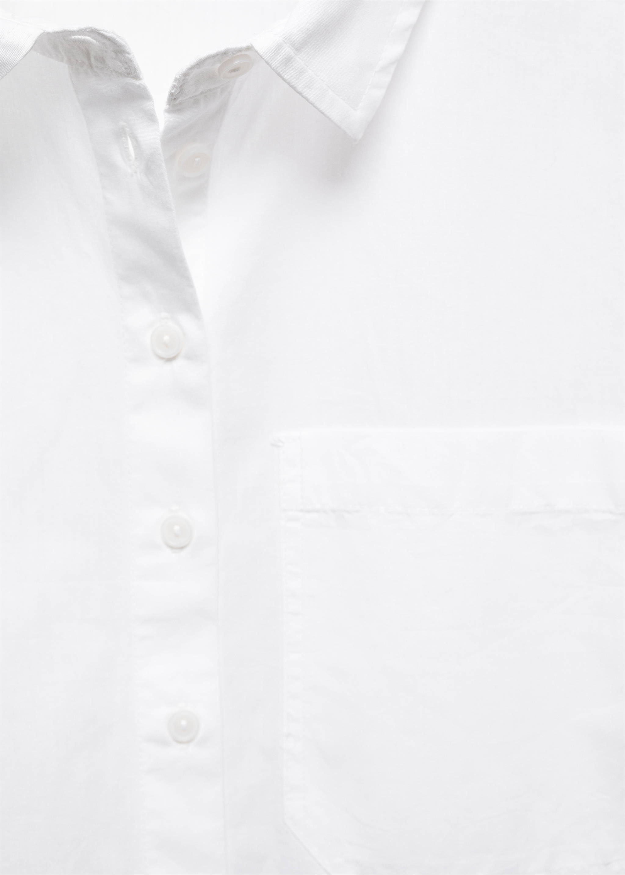 Camisa crop botones - Detalle del artículo 8, Blanco roto. Ref: 67092912-00.