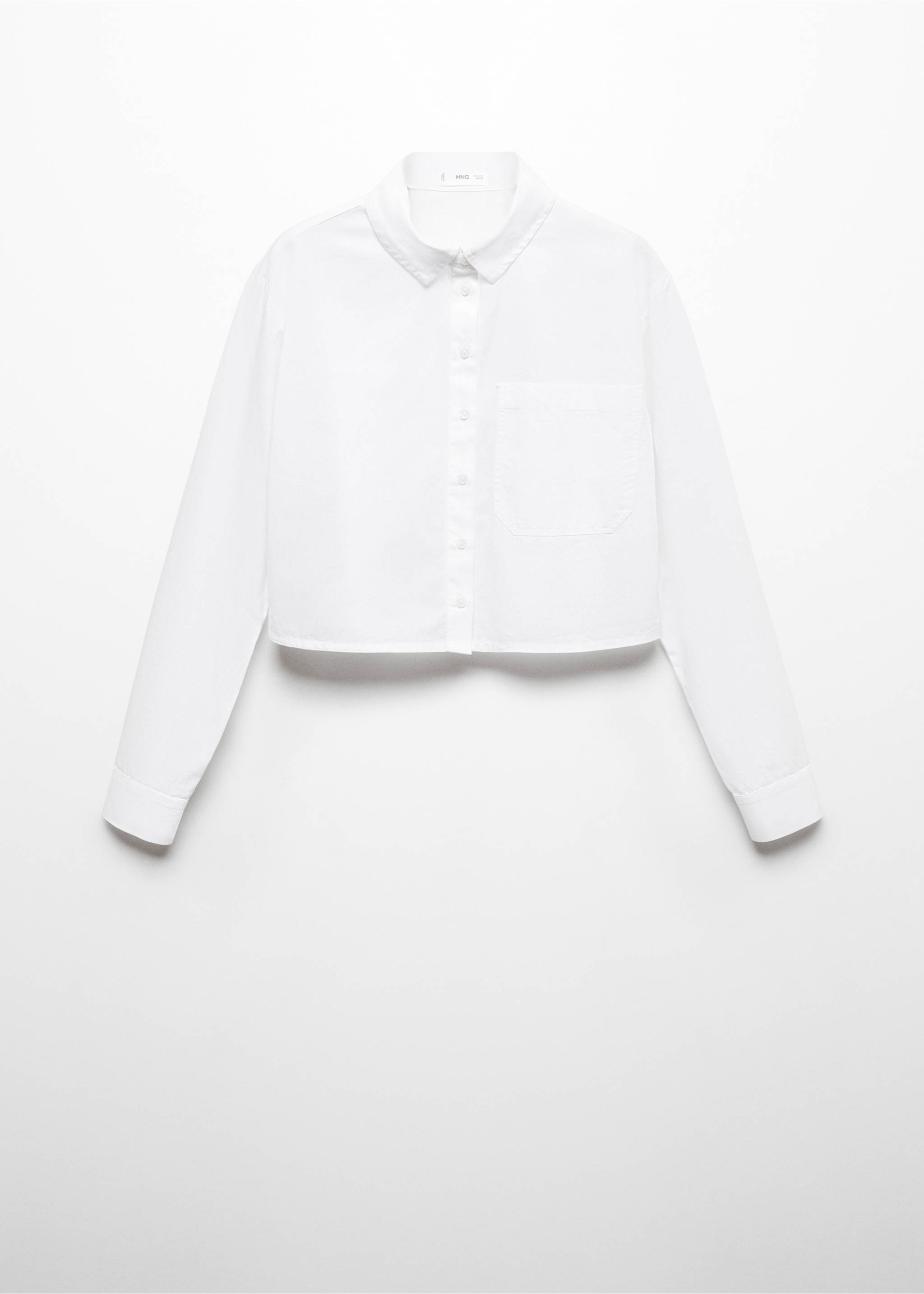 Camisa crop botones - Artículo sin modelo, Blanco roto. Ref: 67092912-00.