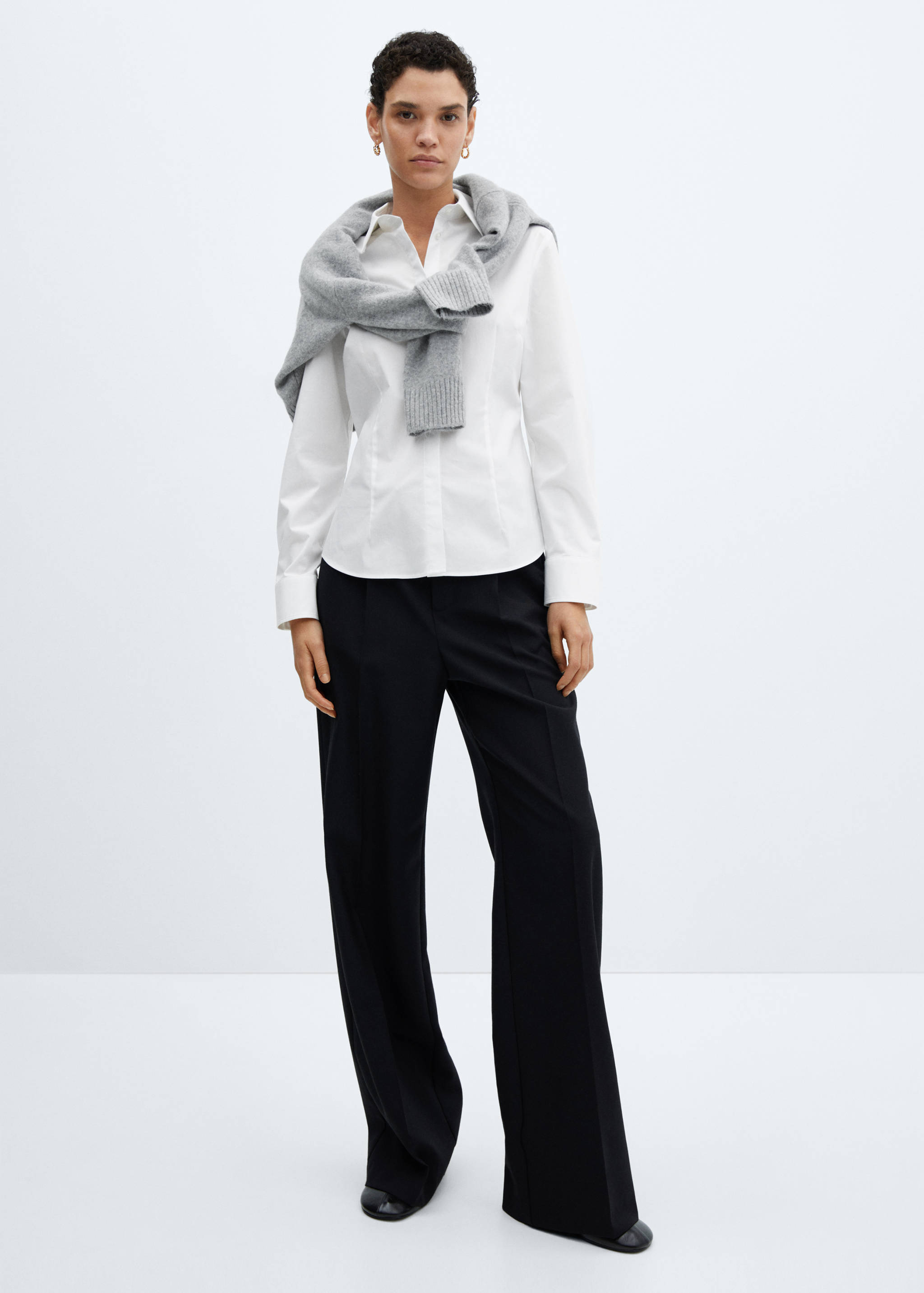 Chemise cintrée coton - Plan général