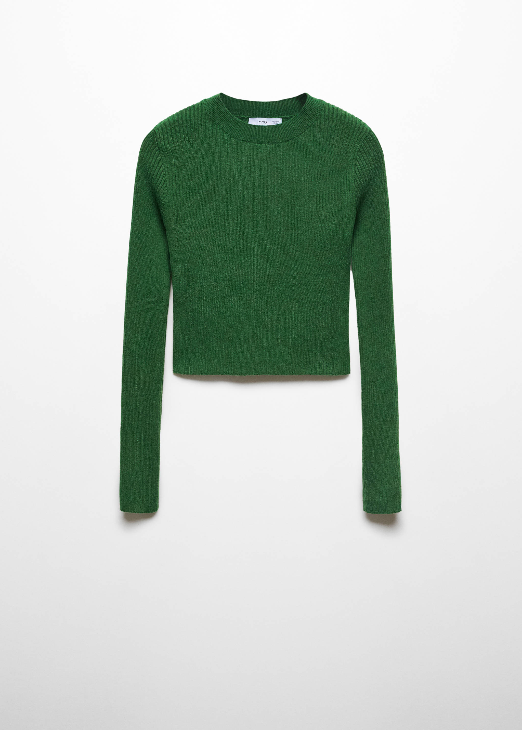 Ribbed round-neck sweater - Article without model