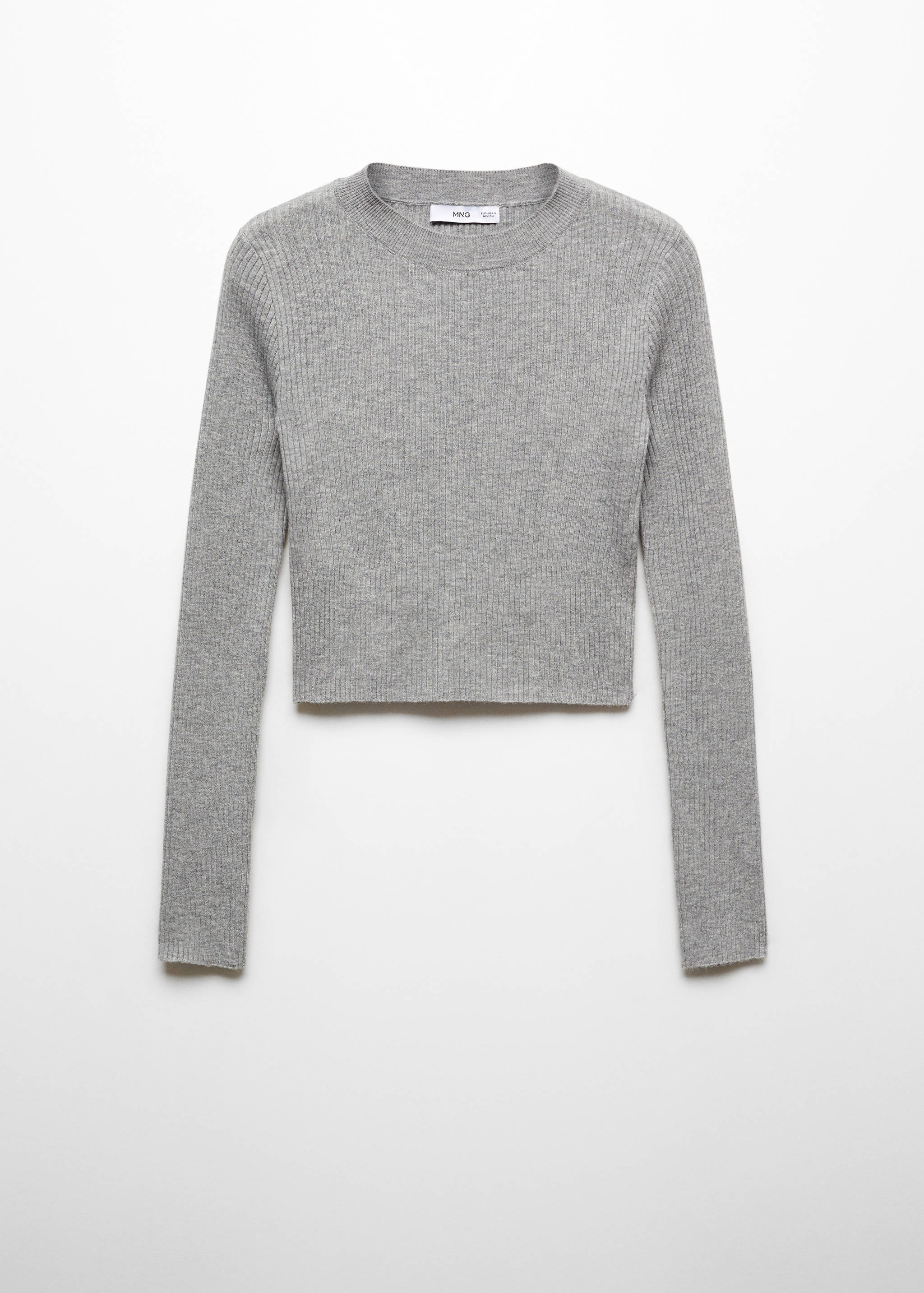 Jersey canalé cuello redondo - Artículo sin modelo