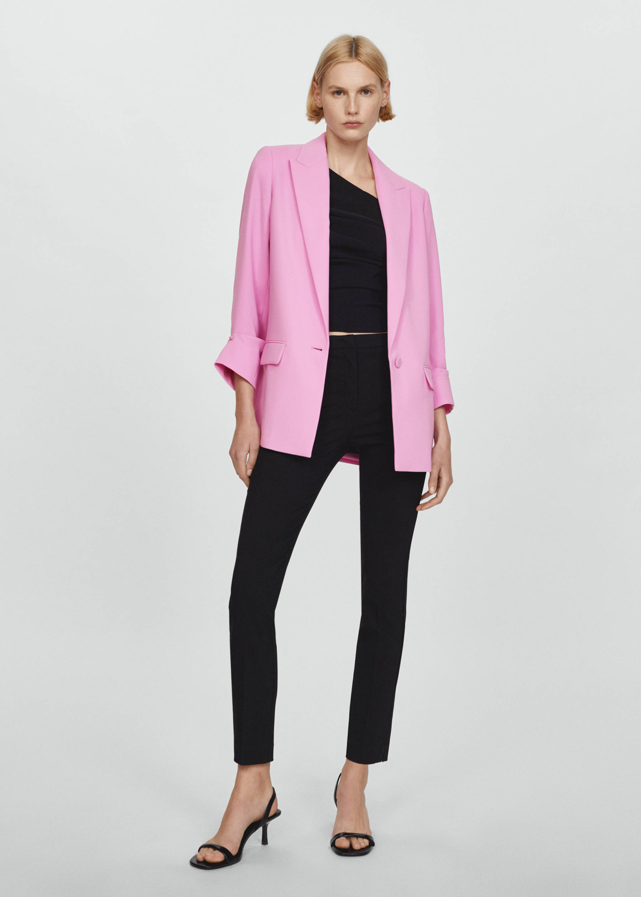 Tailored jacket with turn-down sleeves - General plane