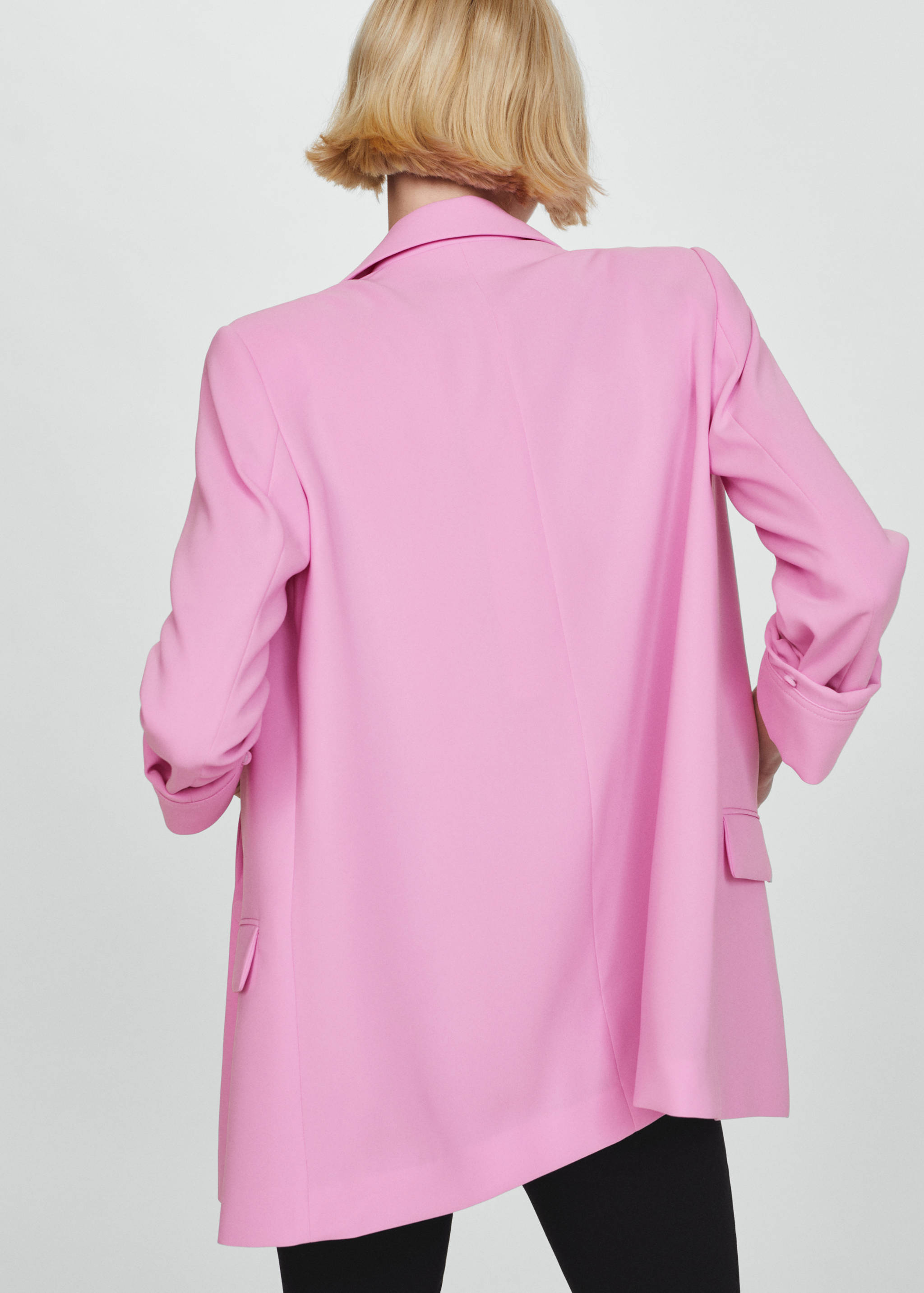 Tailored jacket with turn-down sleeves - Reverse of the article