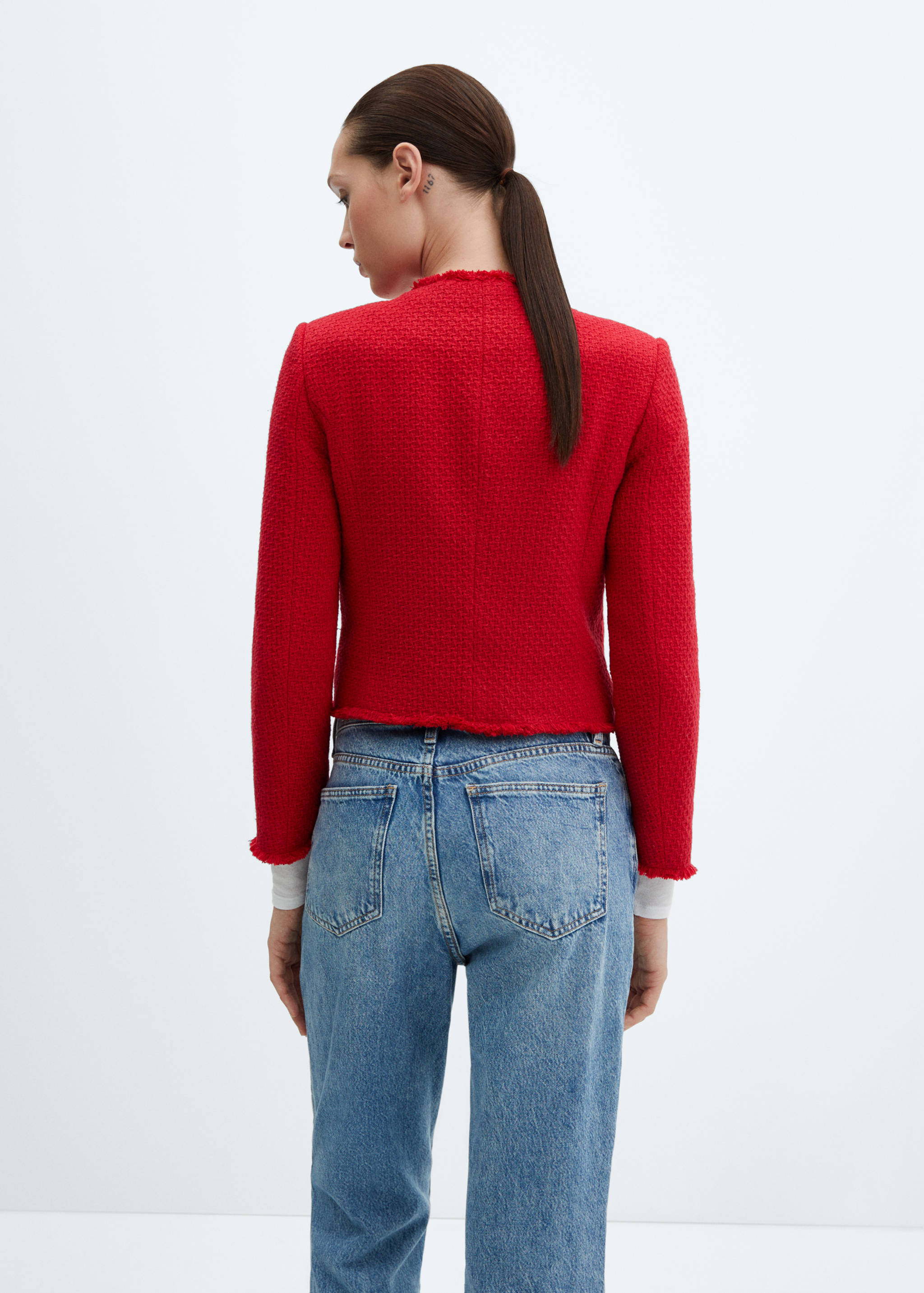 Veste tweed boutons métalliques - Verso de l’article