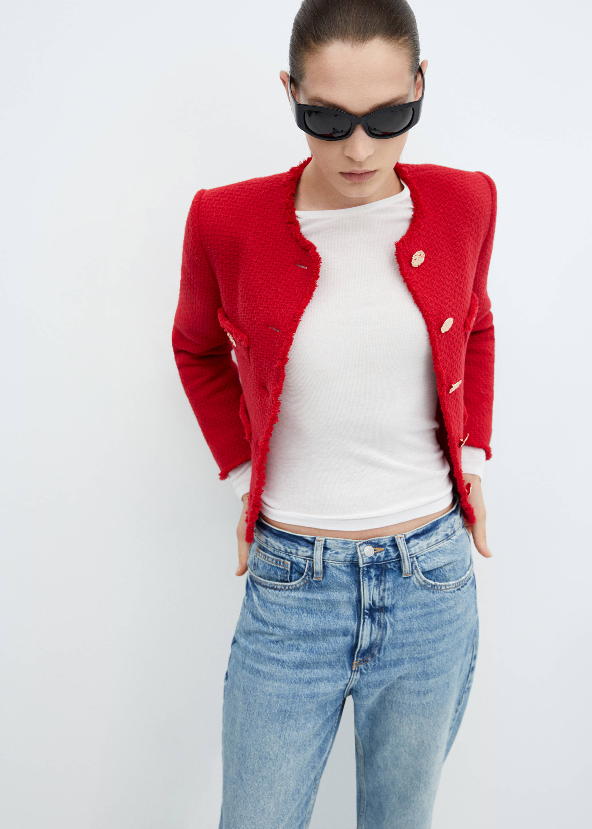 Veste tweed boutons métalliques - Détail de l'article 4