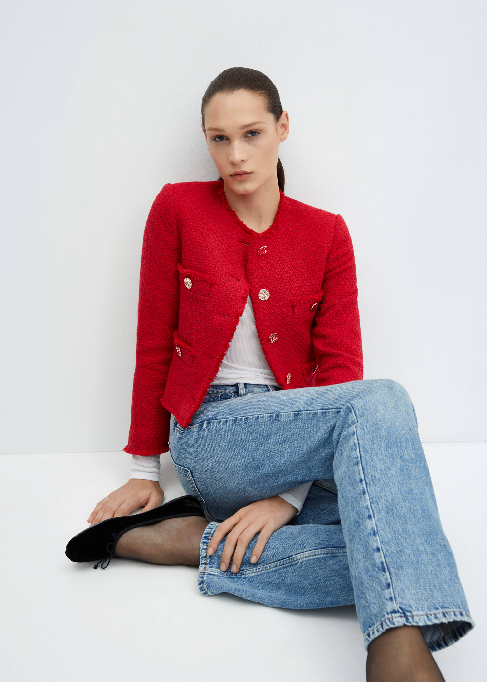 Veste tweed boutons métalliques - Détail de l'article 2