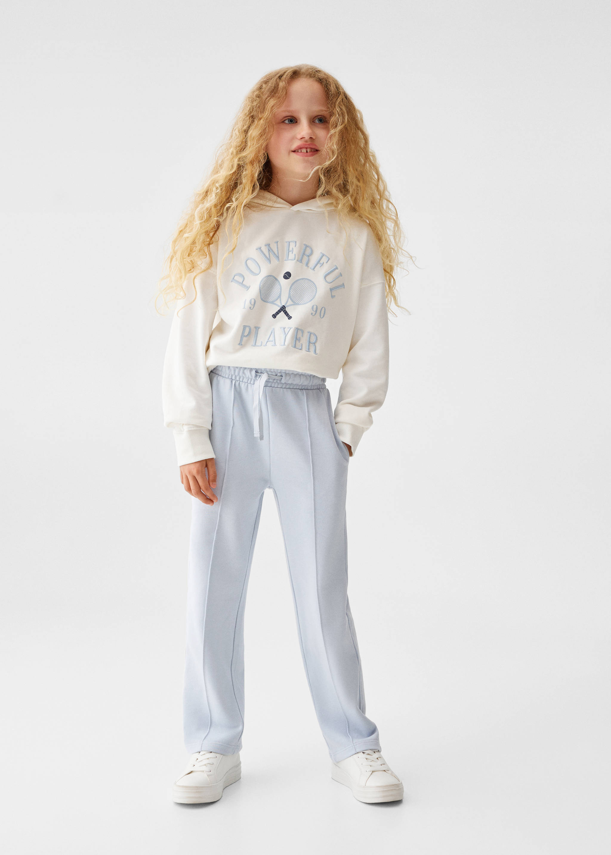 Elastic waist cotton trousers - General plane