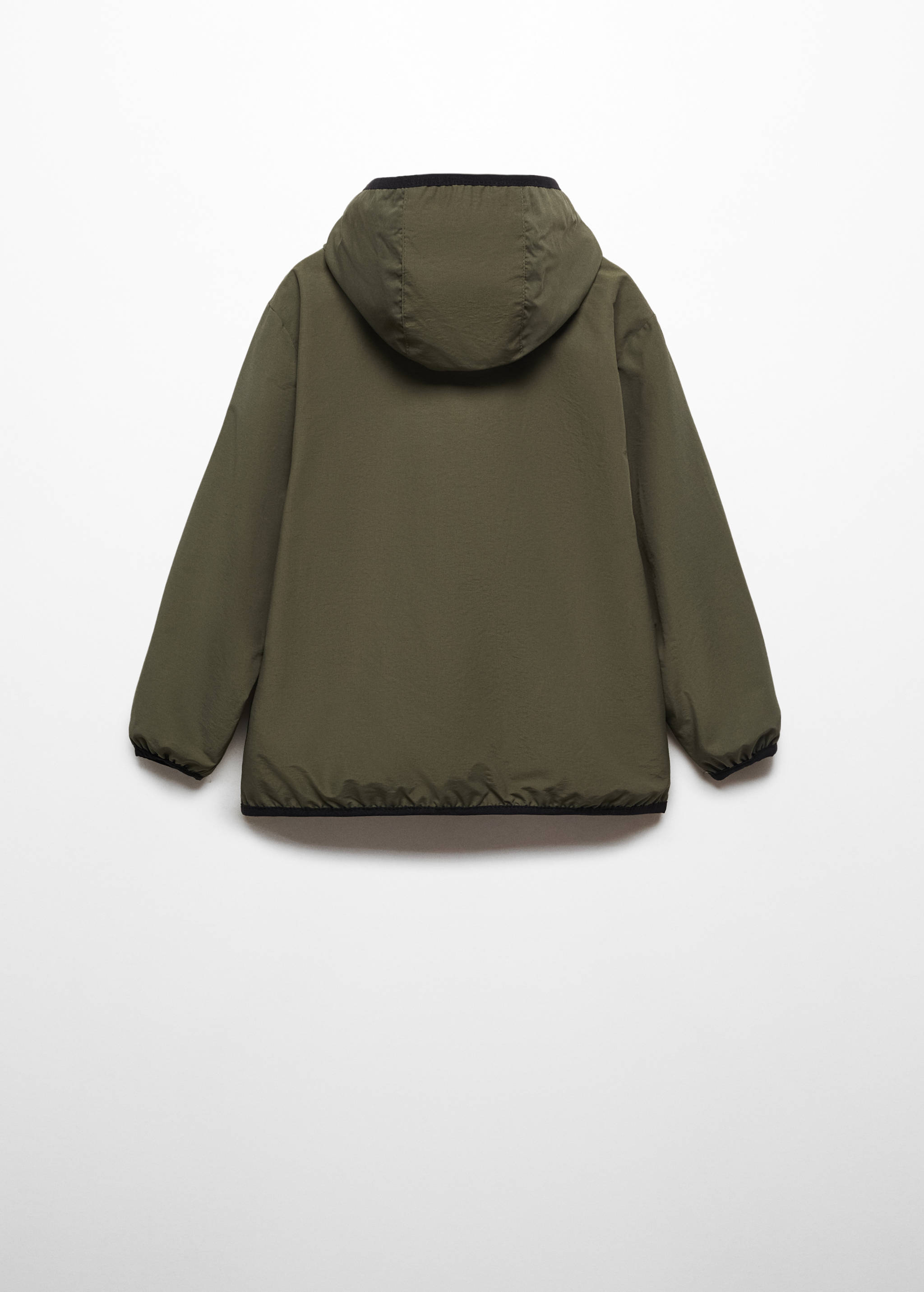 Hooded water-repellent parka - Reverse of the article
