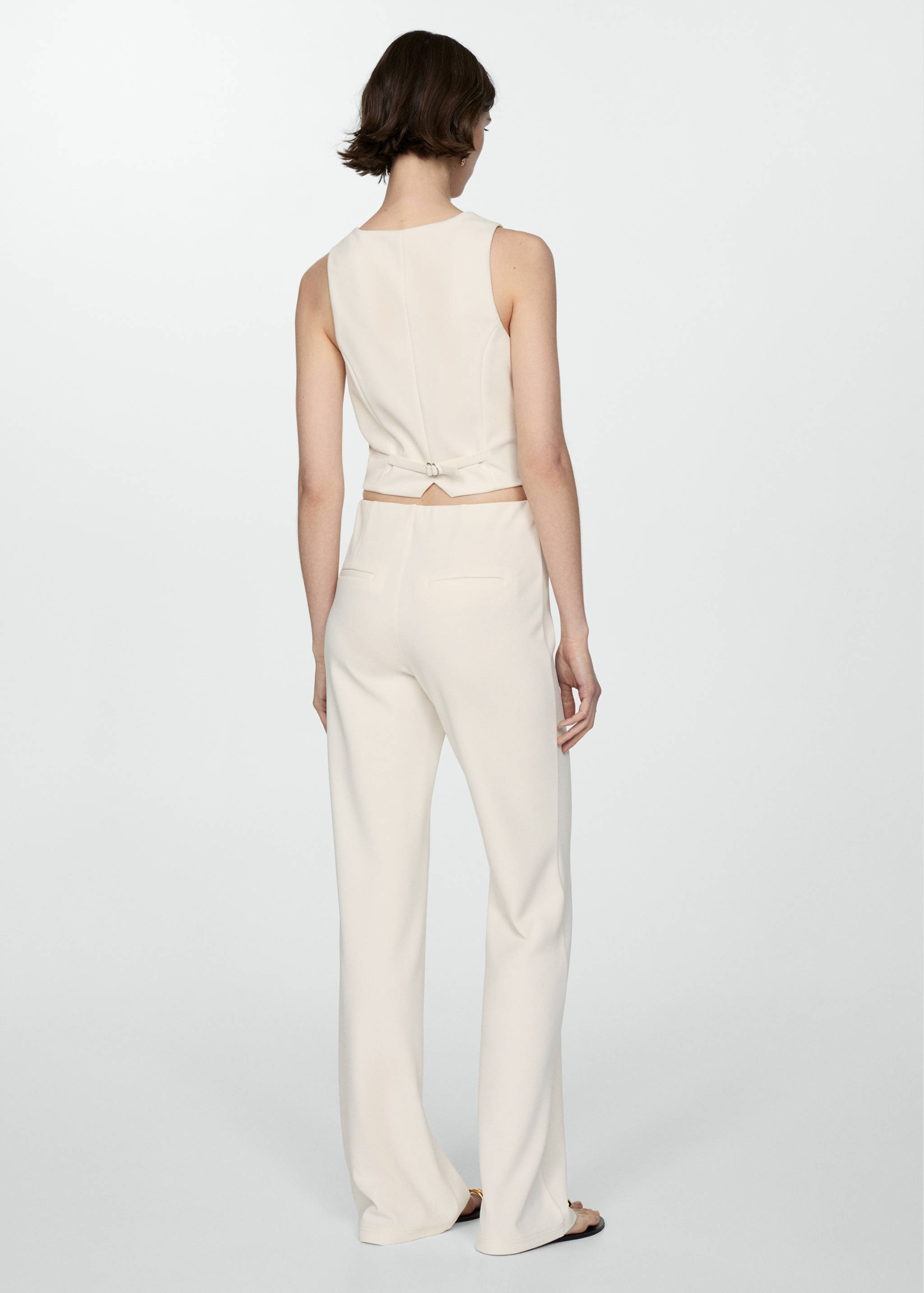 Прямые брюки из трикотажа - Обратная сторона изделия