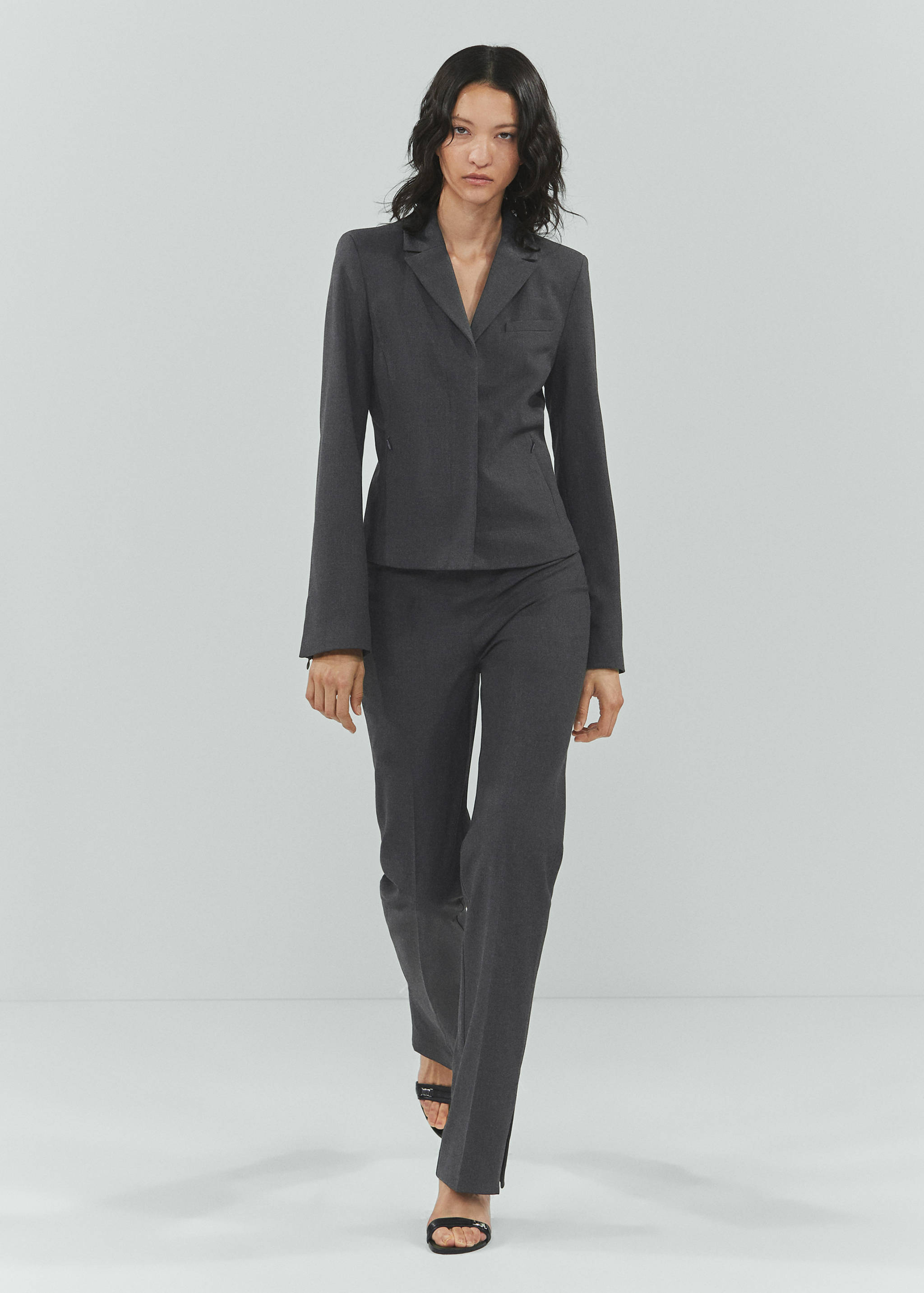 Trousers with side-zip hem - General plane