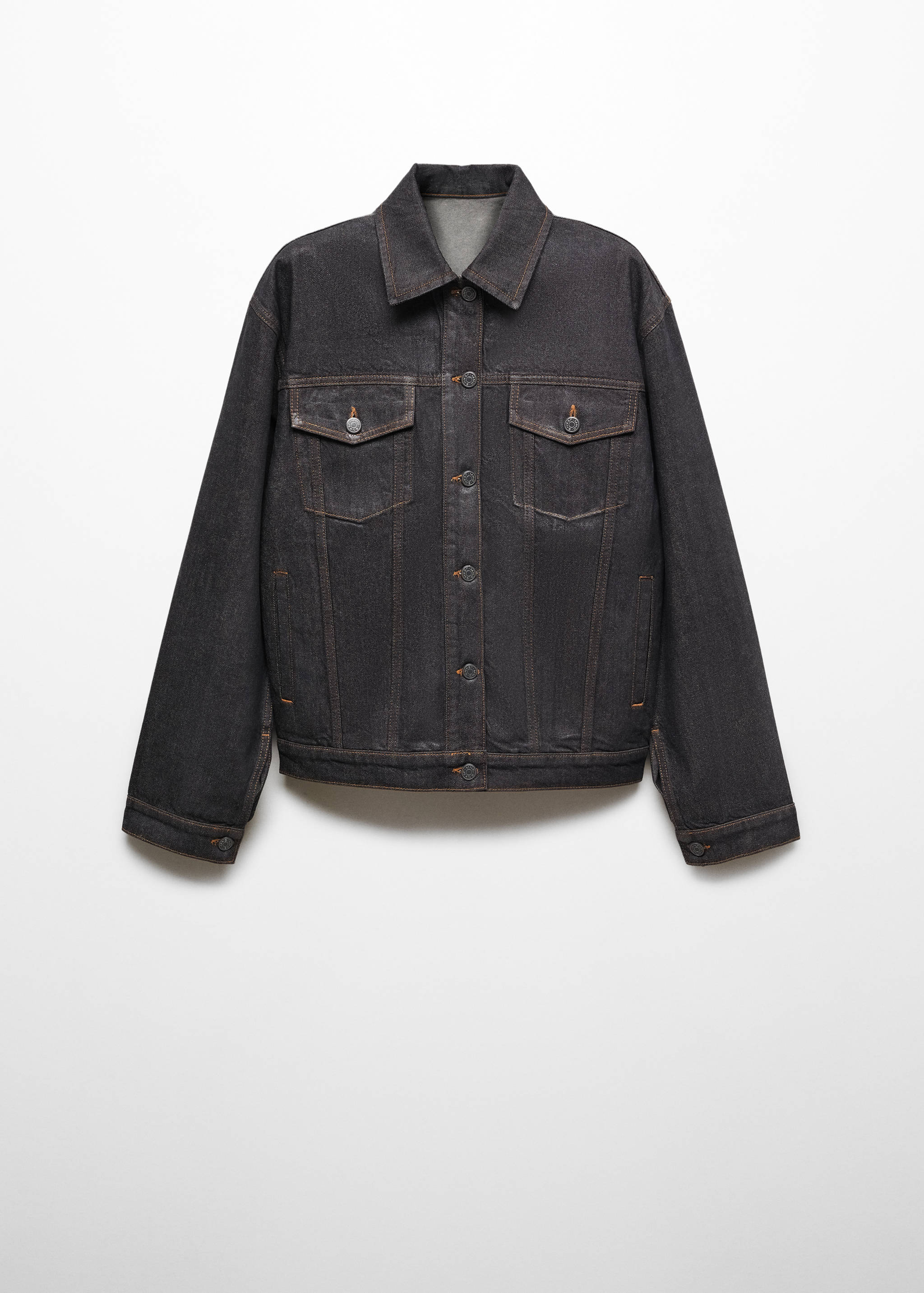 Oversized foil denim jacket - Article without model