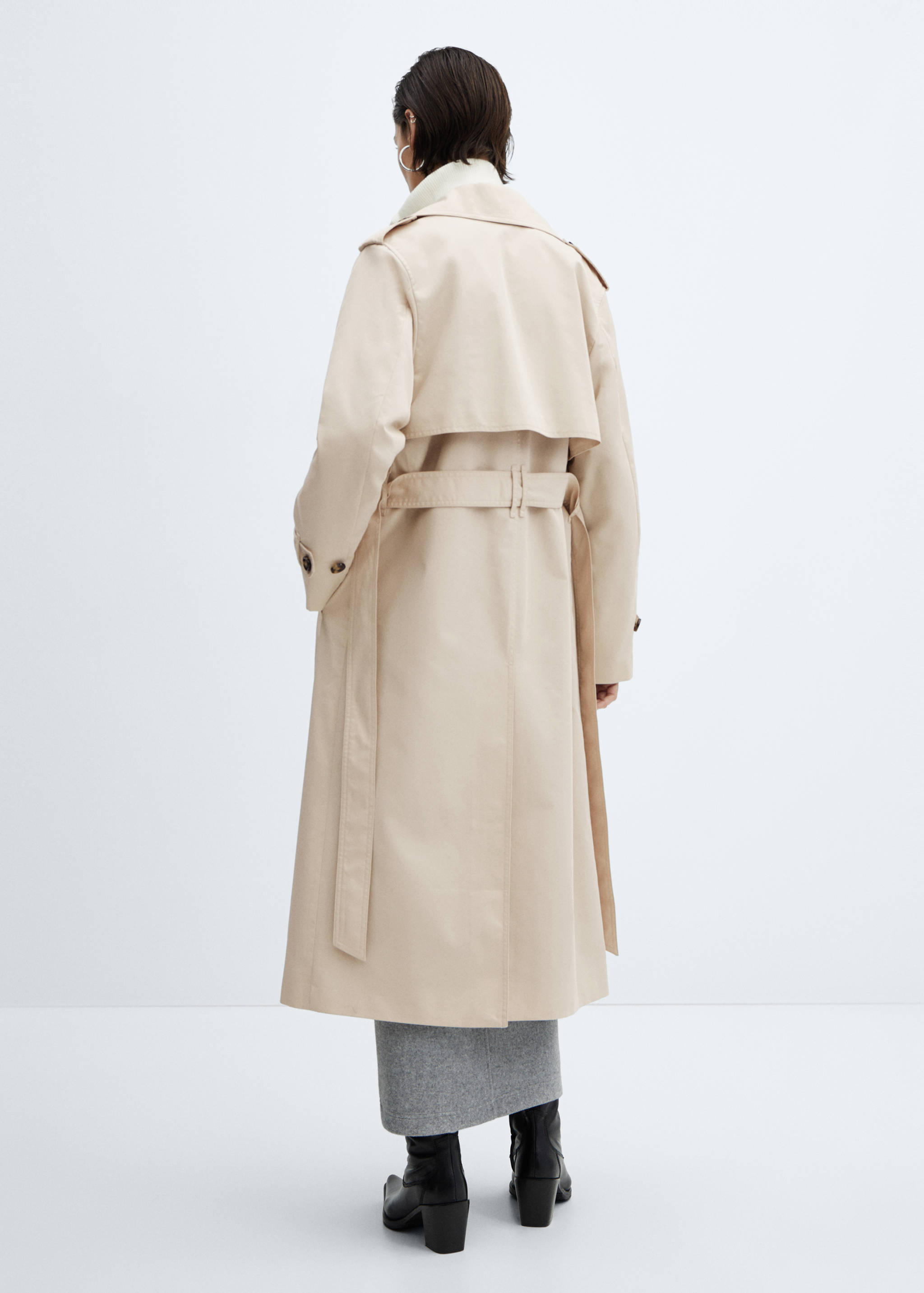 Тренч с двубортной застежкой - Обратная сторона изделия