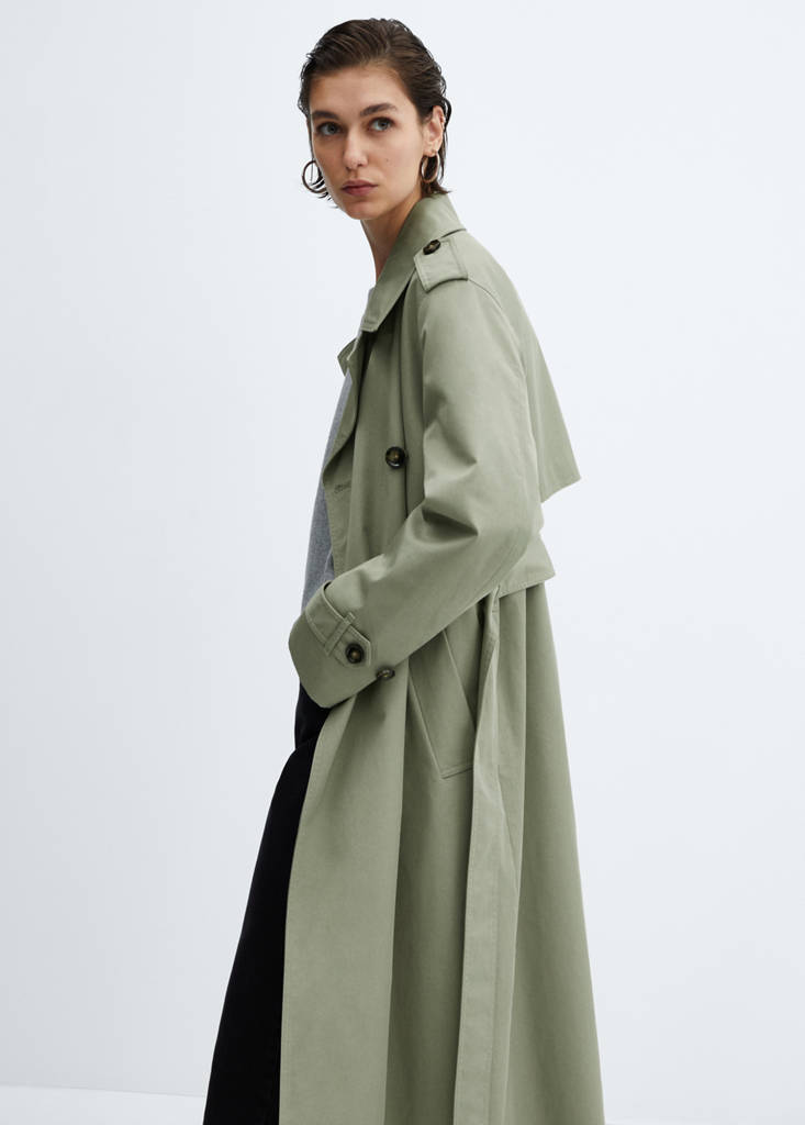 Double-breasted trench coat