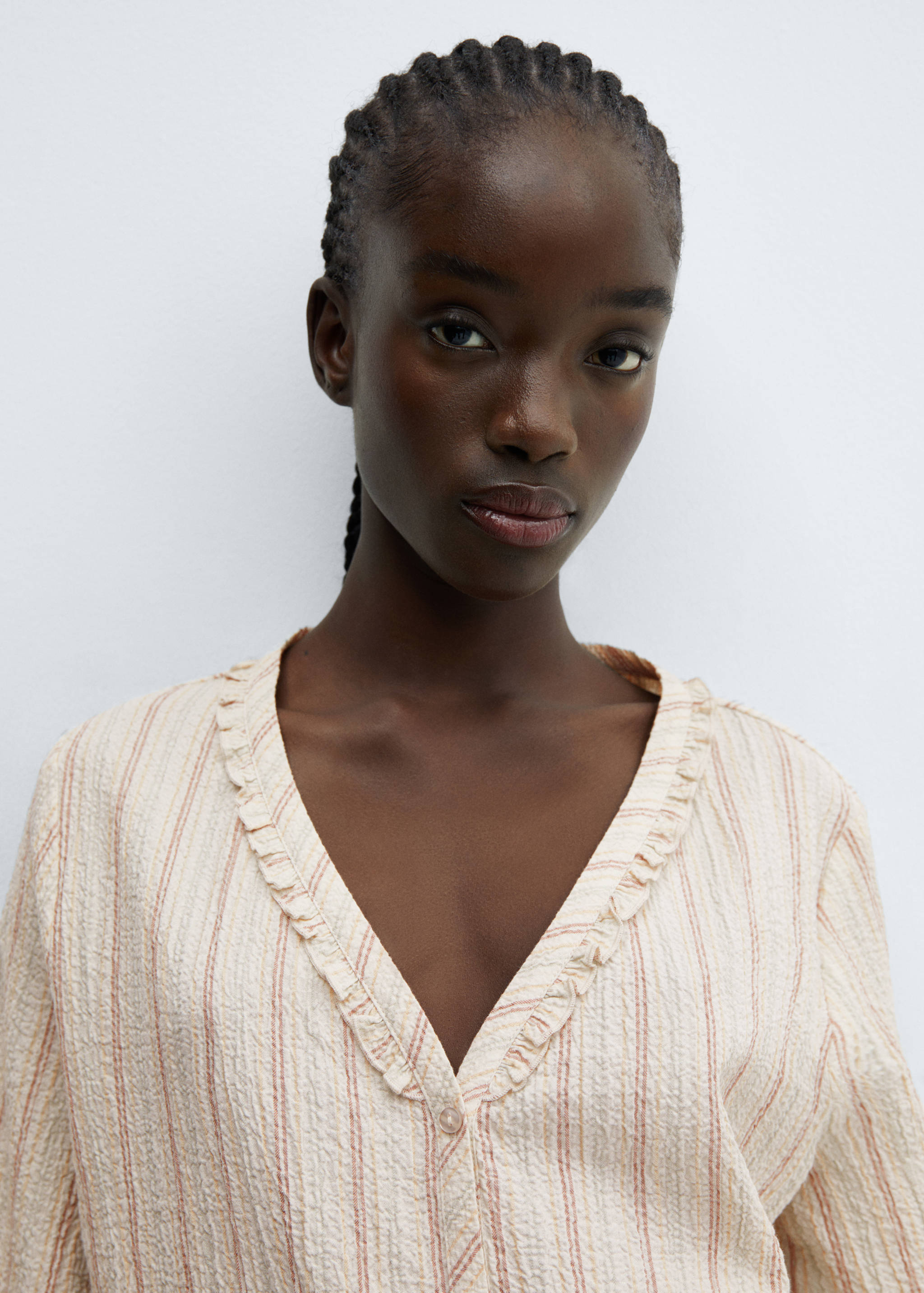 Хлопковая пижама из двух частей с текстурой - Деталь изделия 1