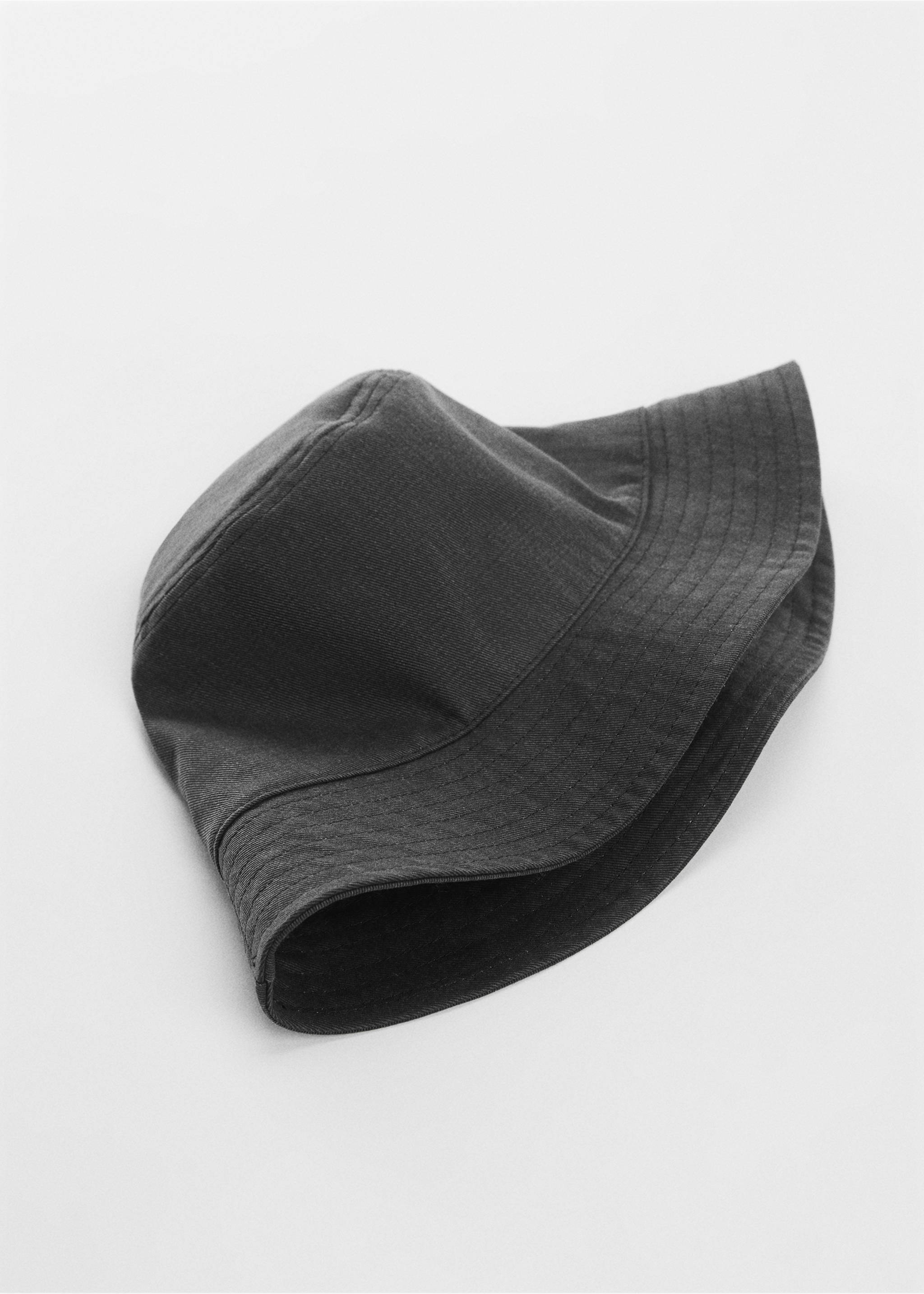 Denim bucket hat - Details of the article 2, Black. Ref: 67094025-00.