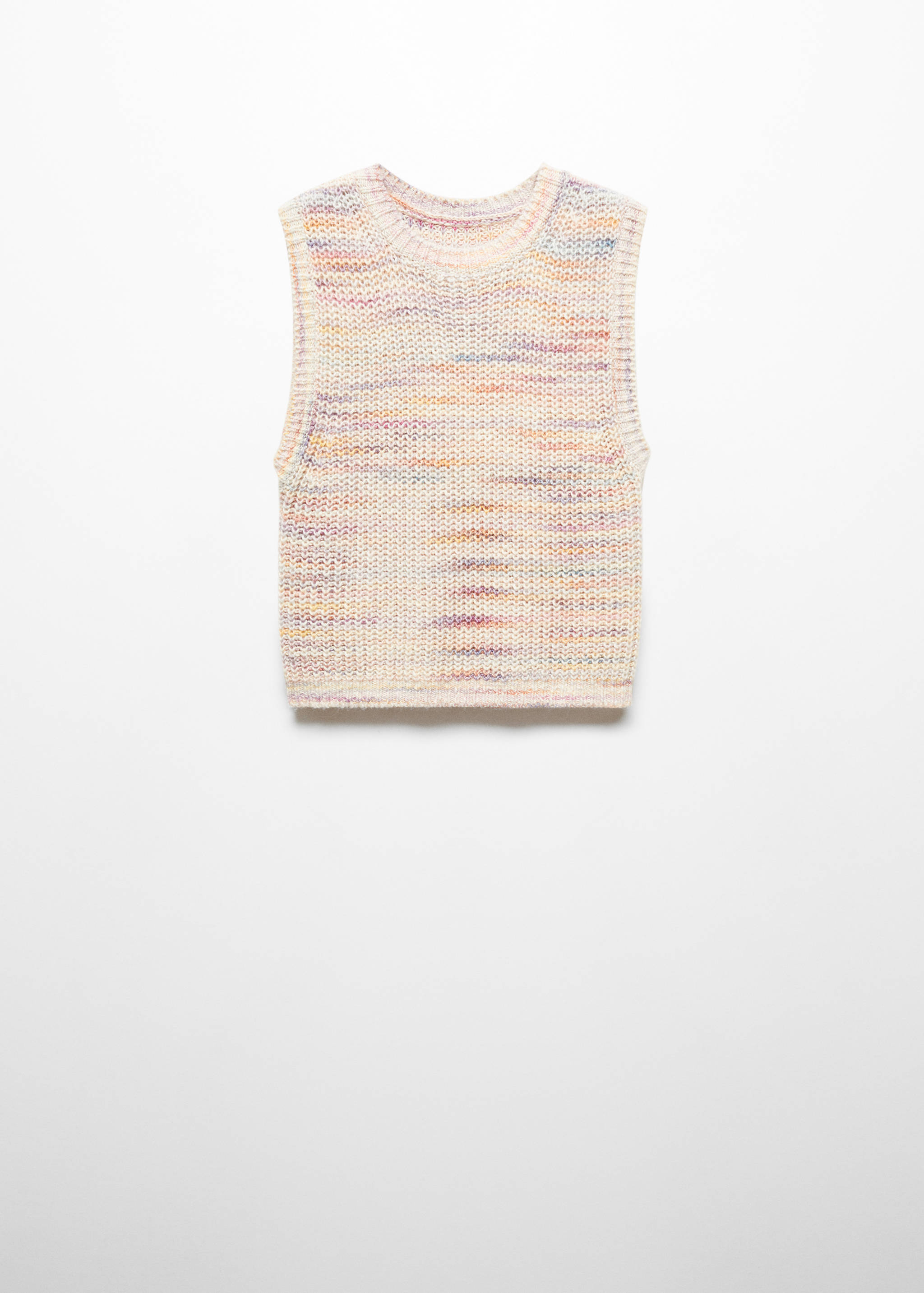 Multi-coloured knitted gilet - Article without model