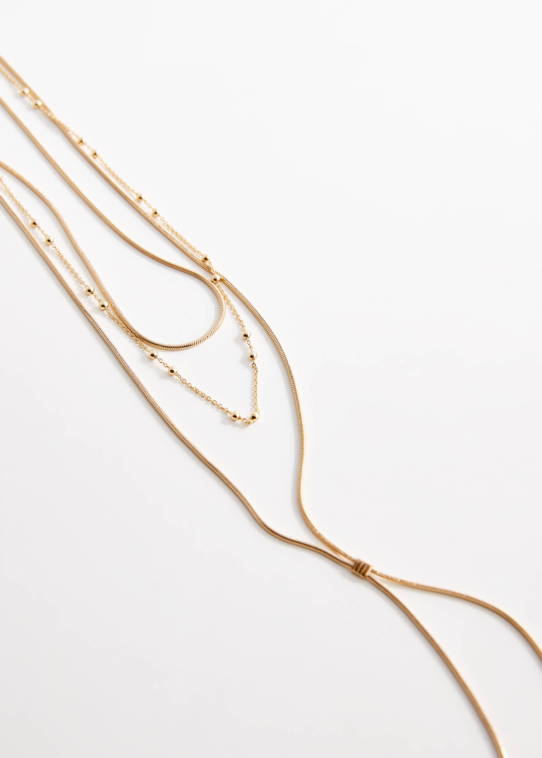 Long triple necklace - Medium plane