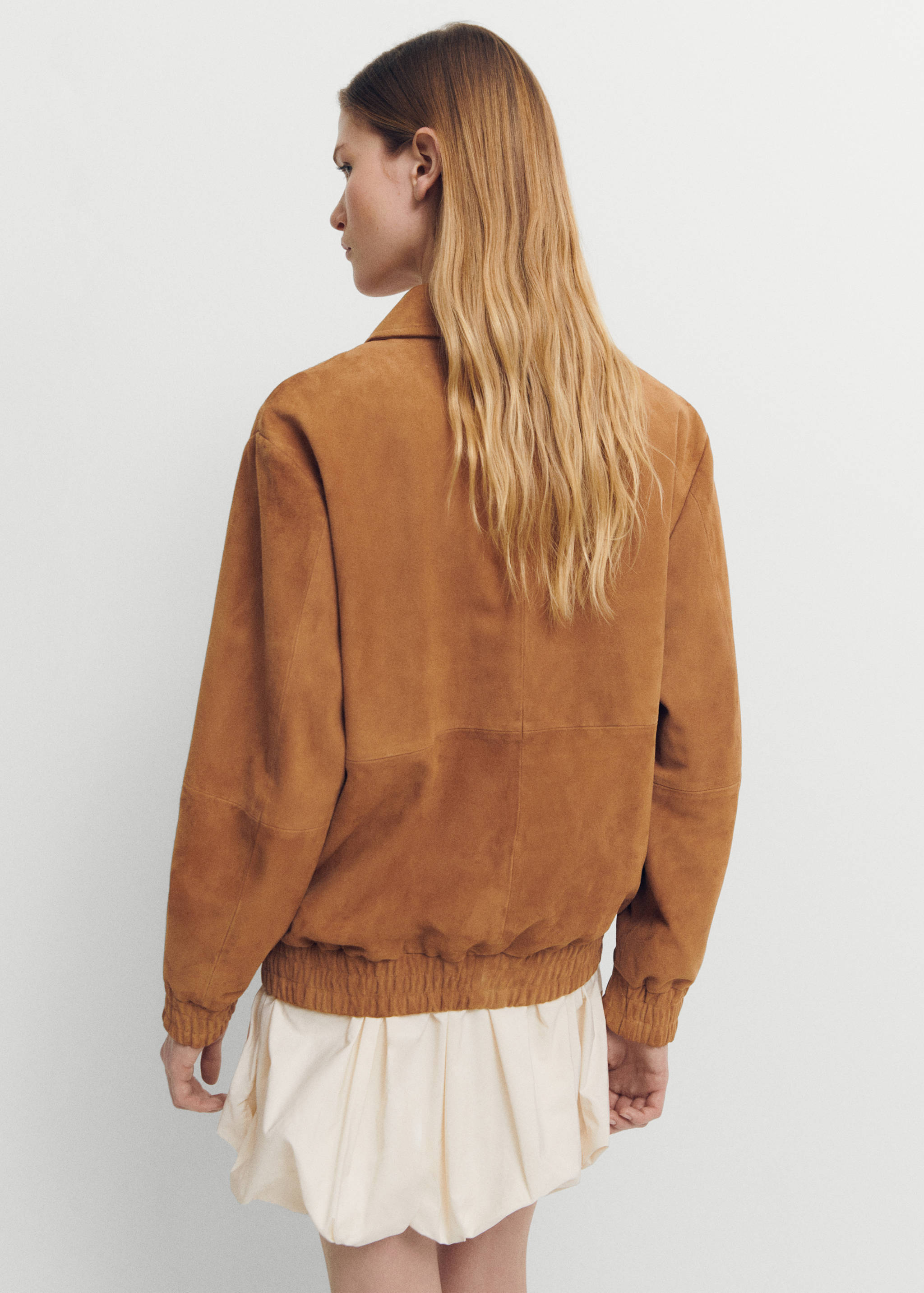 Куртка-бомбер из кожи - Обратная сторона изделия