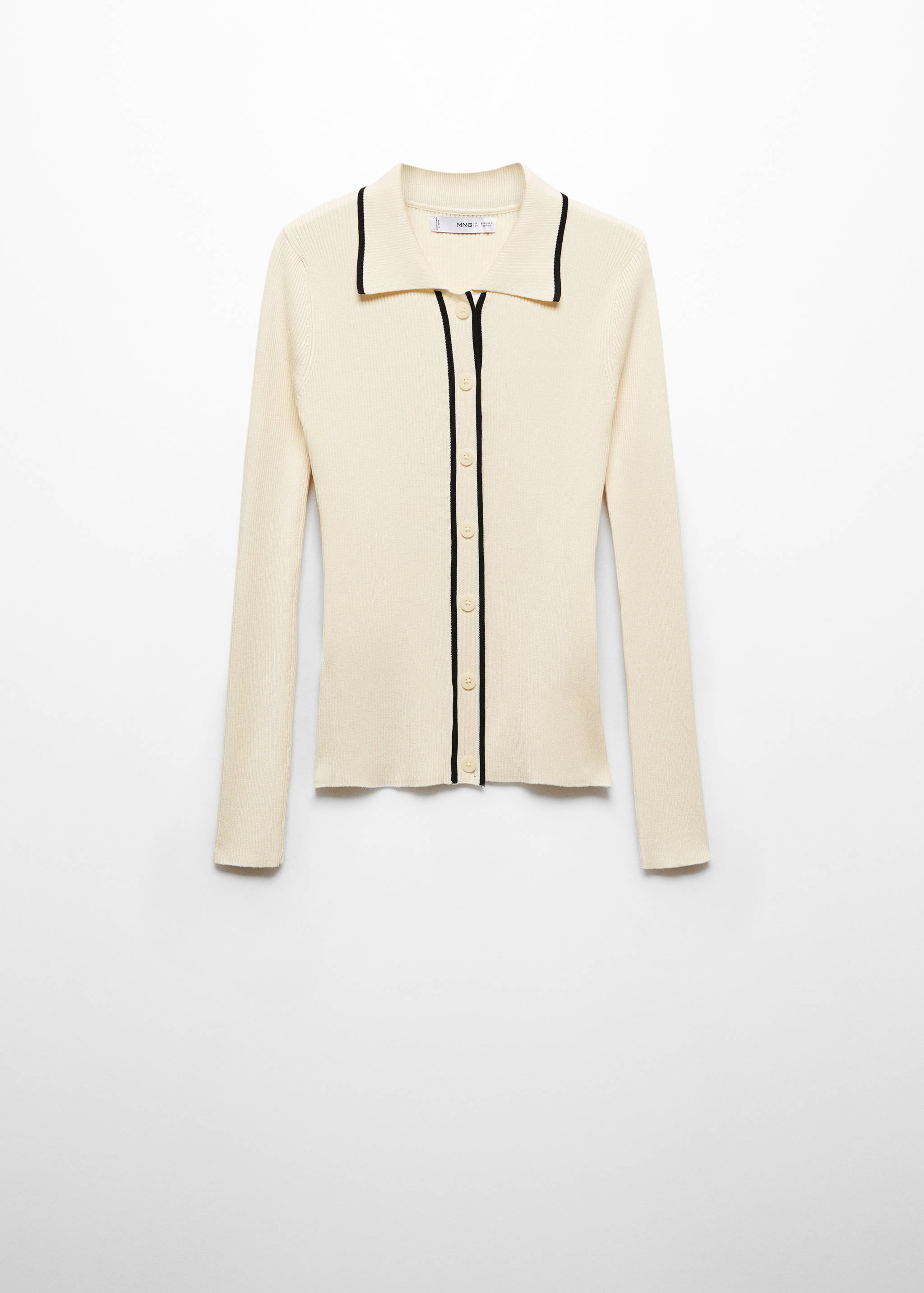 Contrast trims cardigan - Article without model