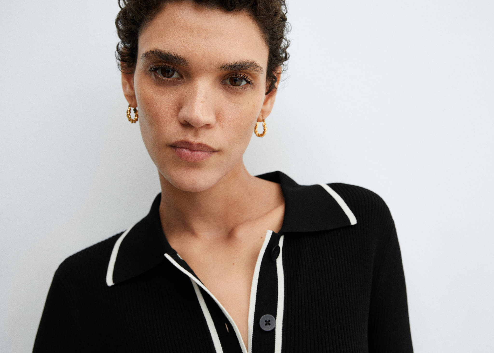 Contrast trims cardigan - Panoramic plane