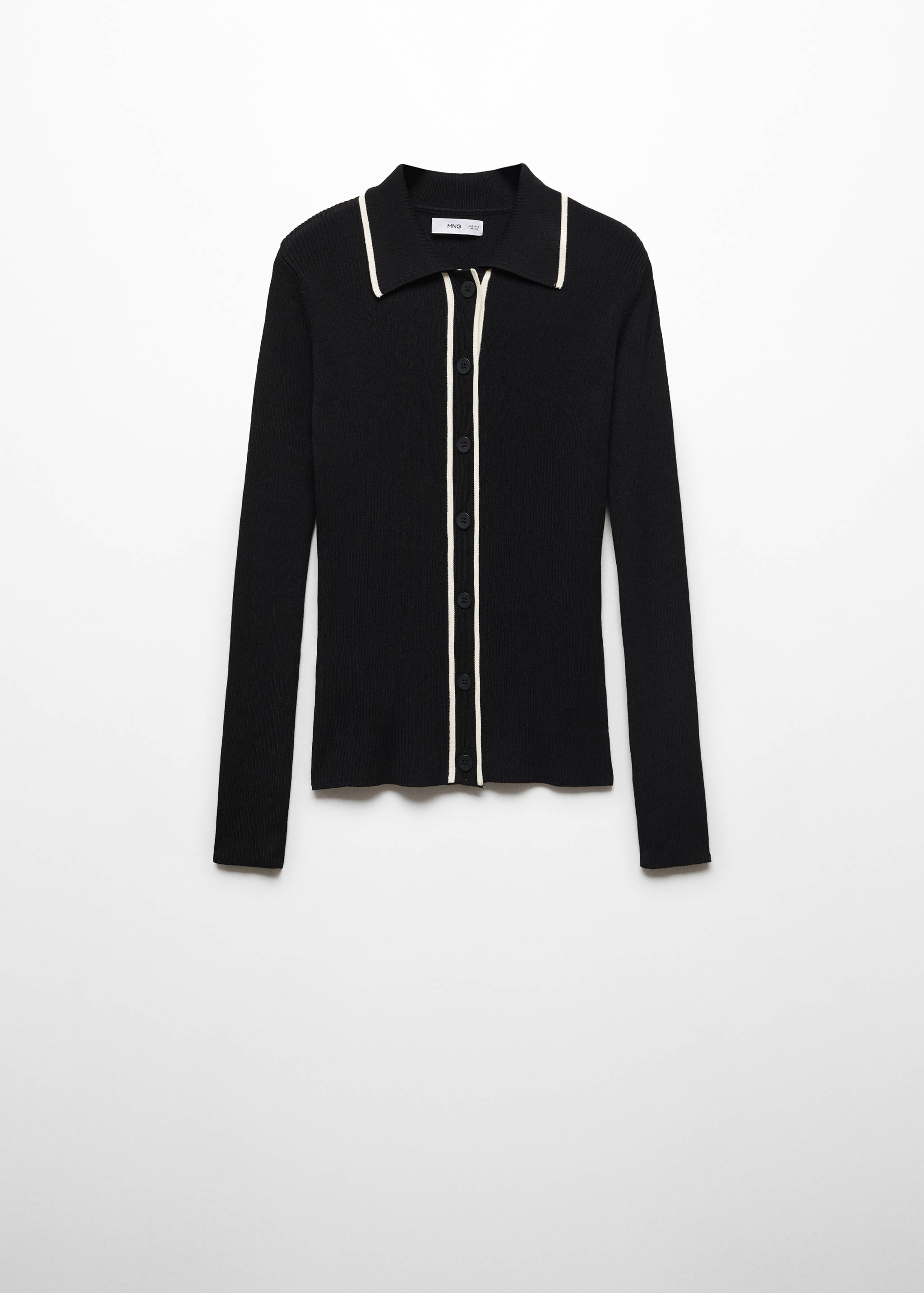 Contrast trims cardigan - Article without model