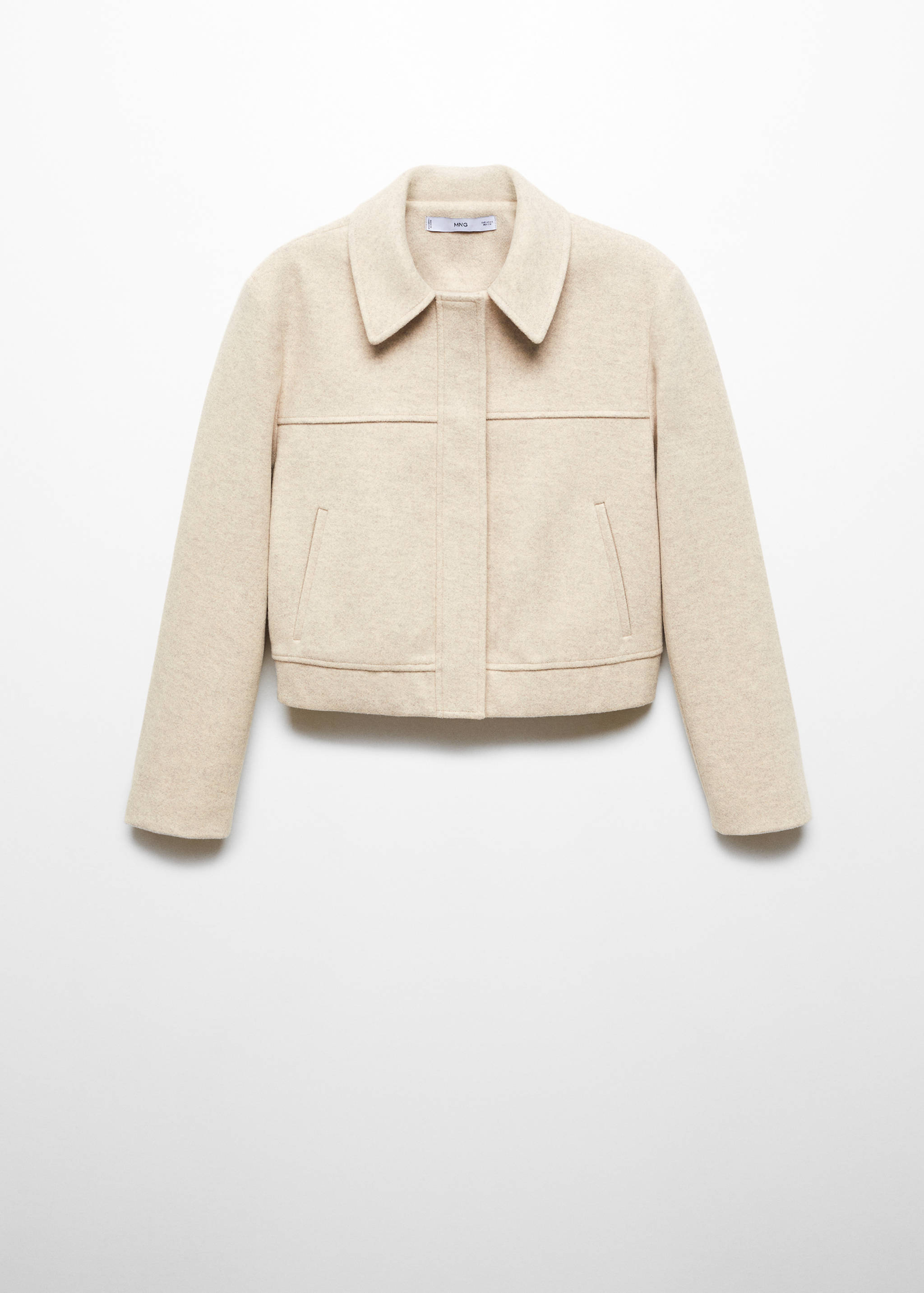 拉链装饰性车缝夹克 - null