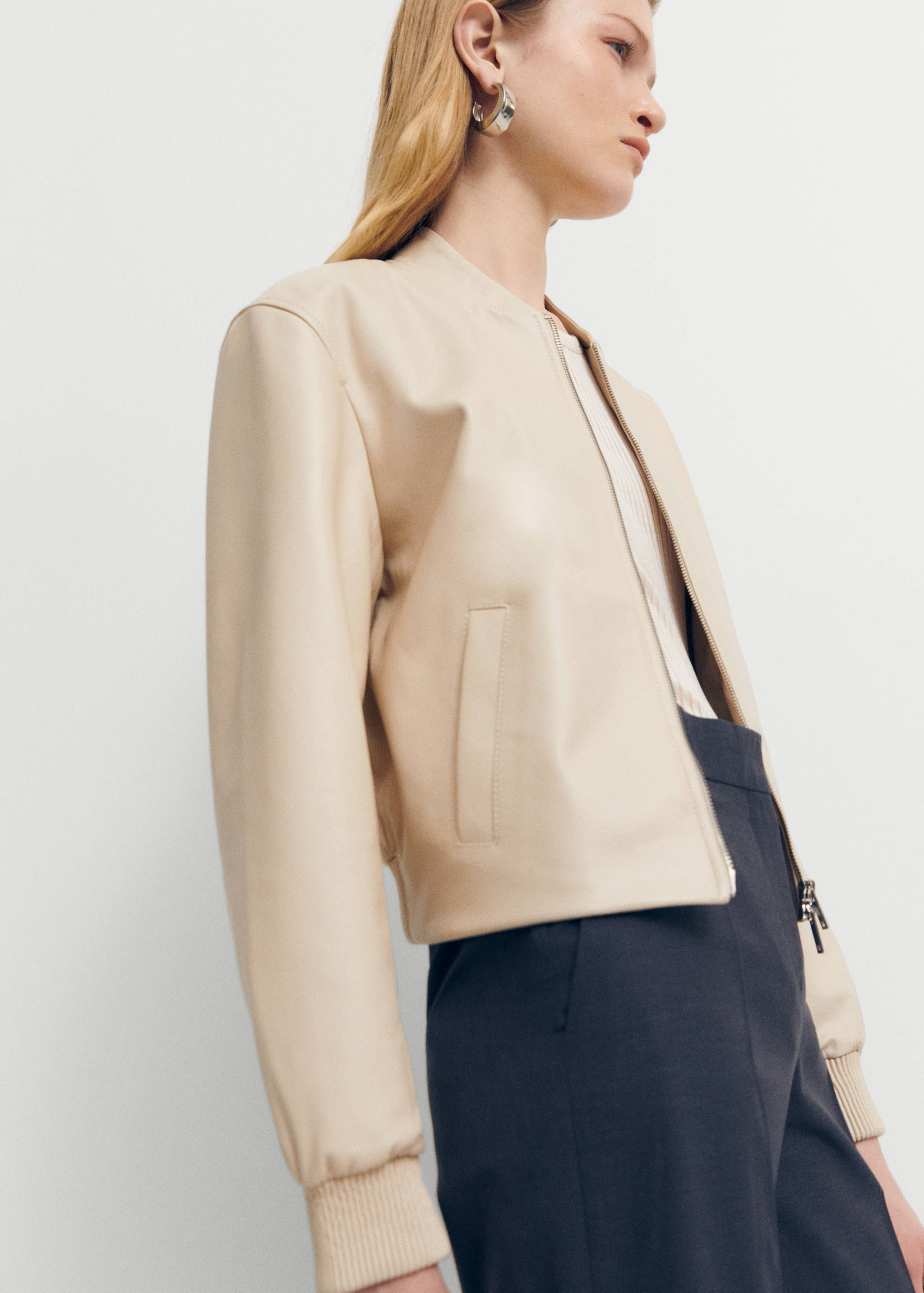 Cazadora bomber 100% piel - Detalle del artículo 1