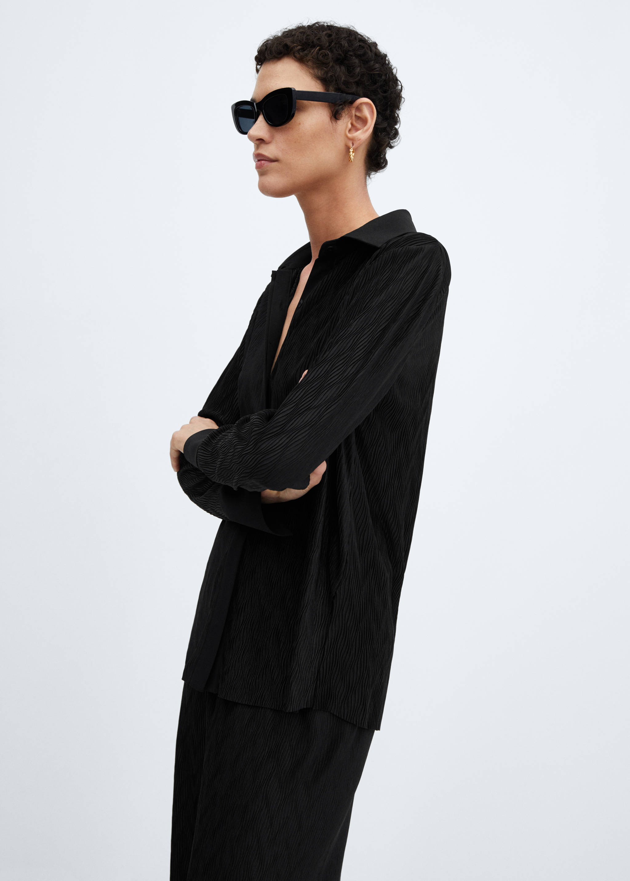 Фактурная рубашка с пуговицами - Деталь изделия 2