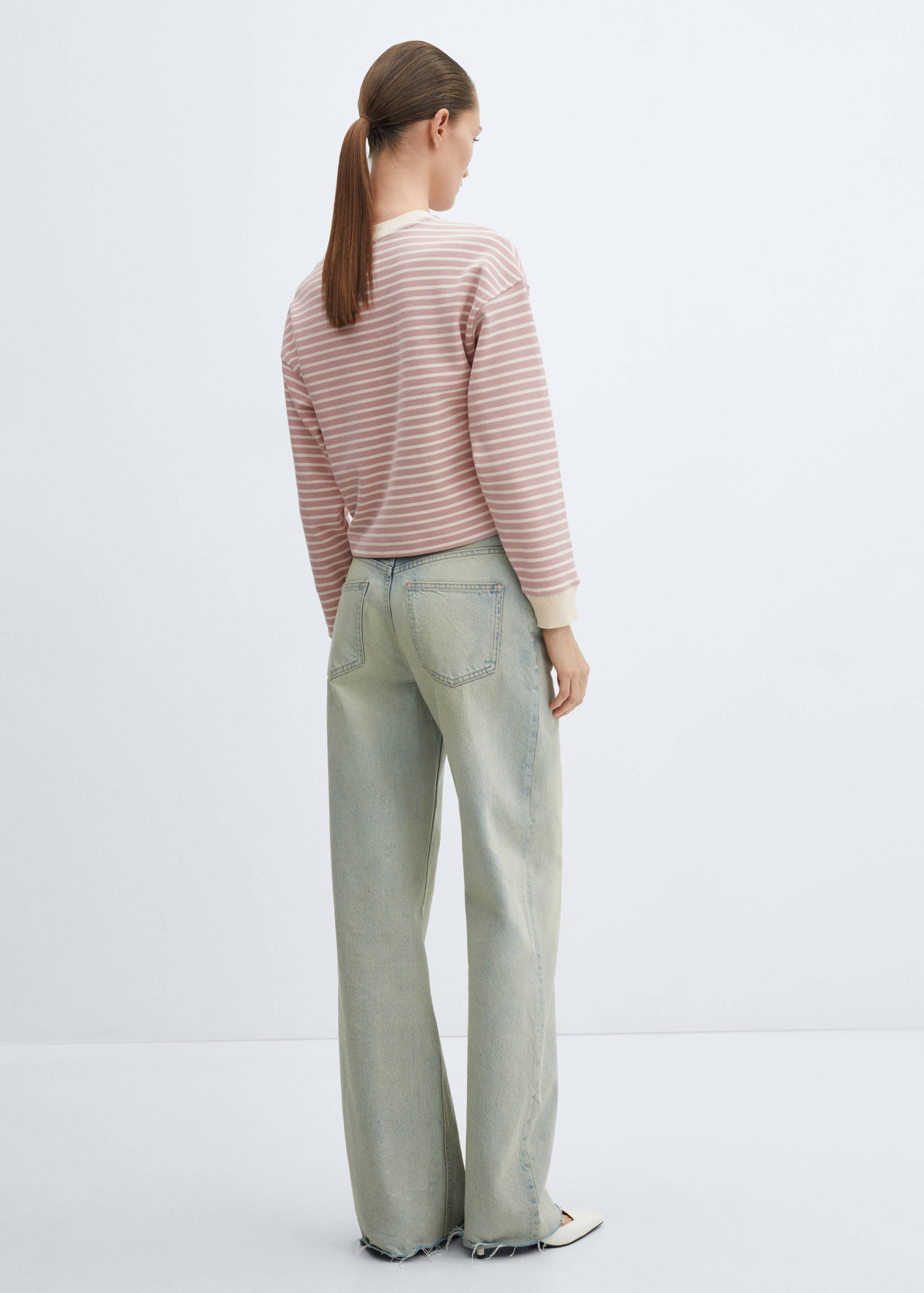 Striped knitted sweatshirt - Reverse of the article