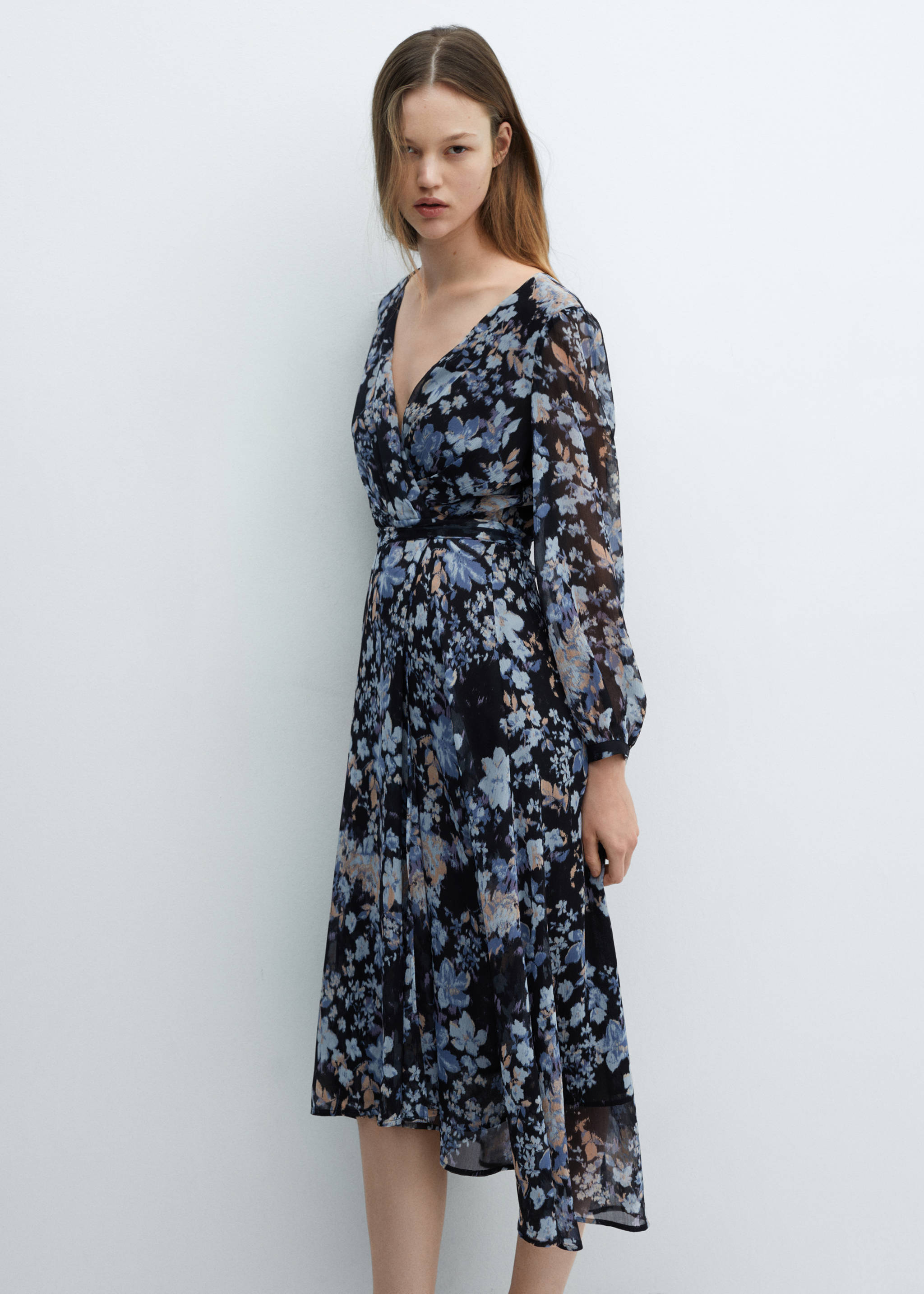 Flowy flower printed dress - Medium plane