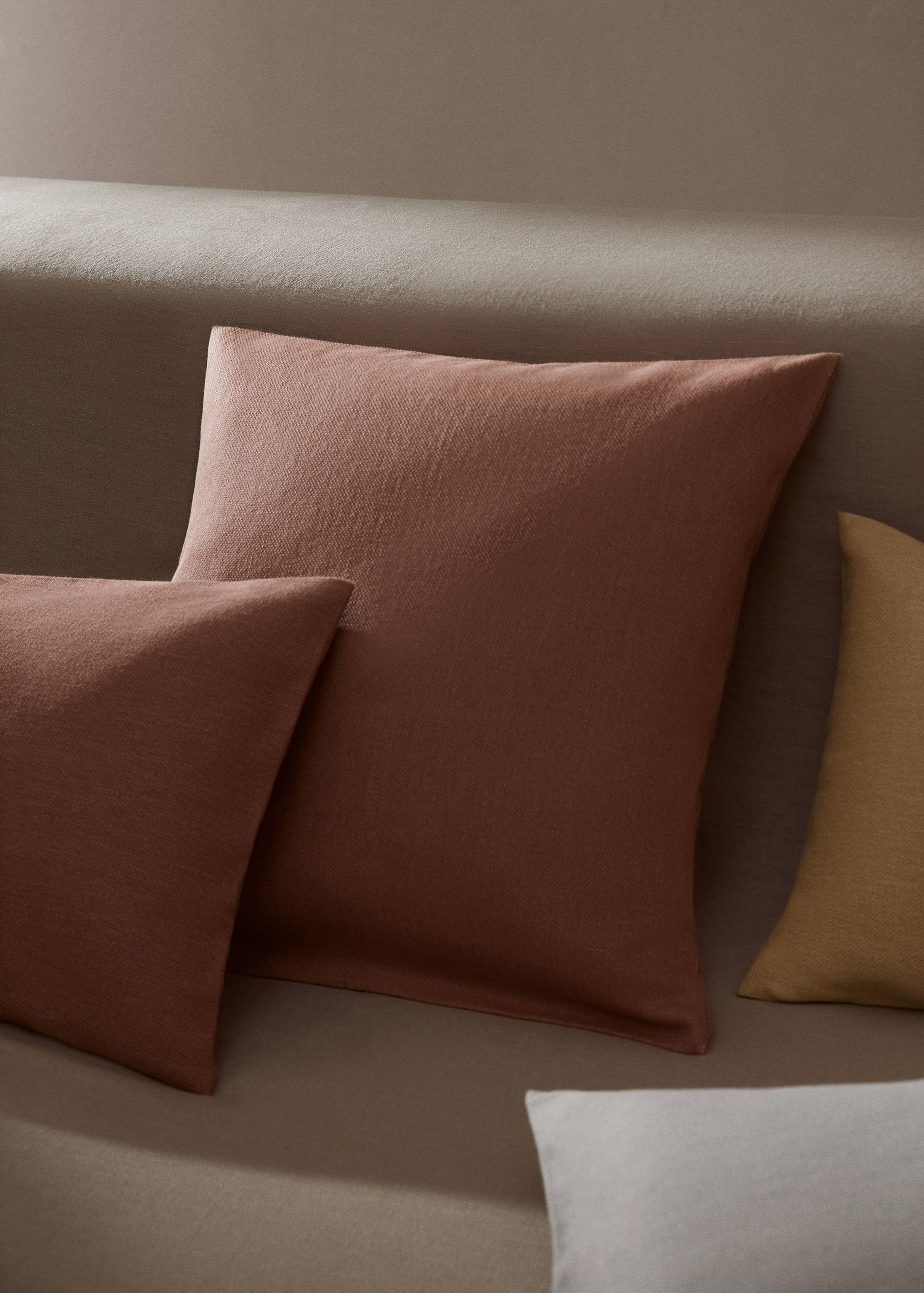 Textured cotton cushion case 45x45cm - General plane